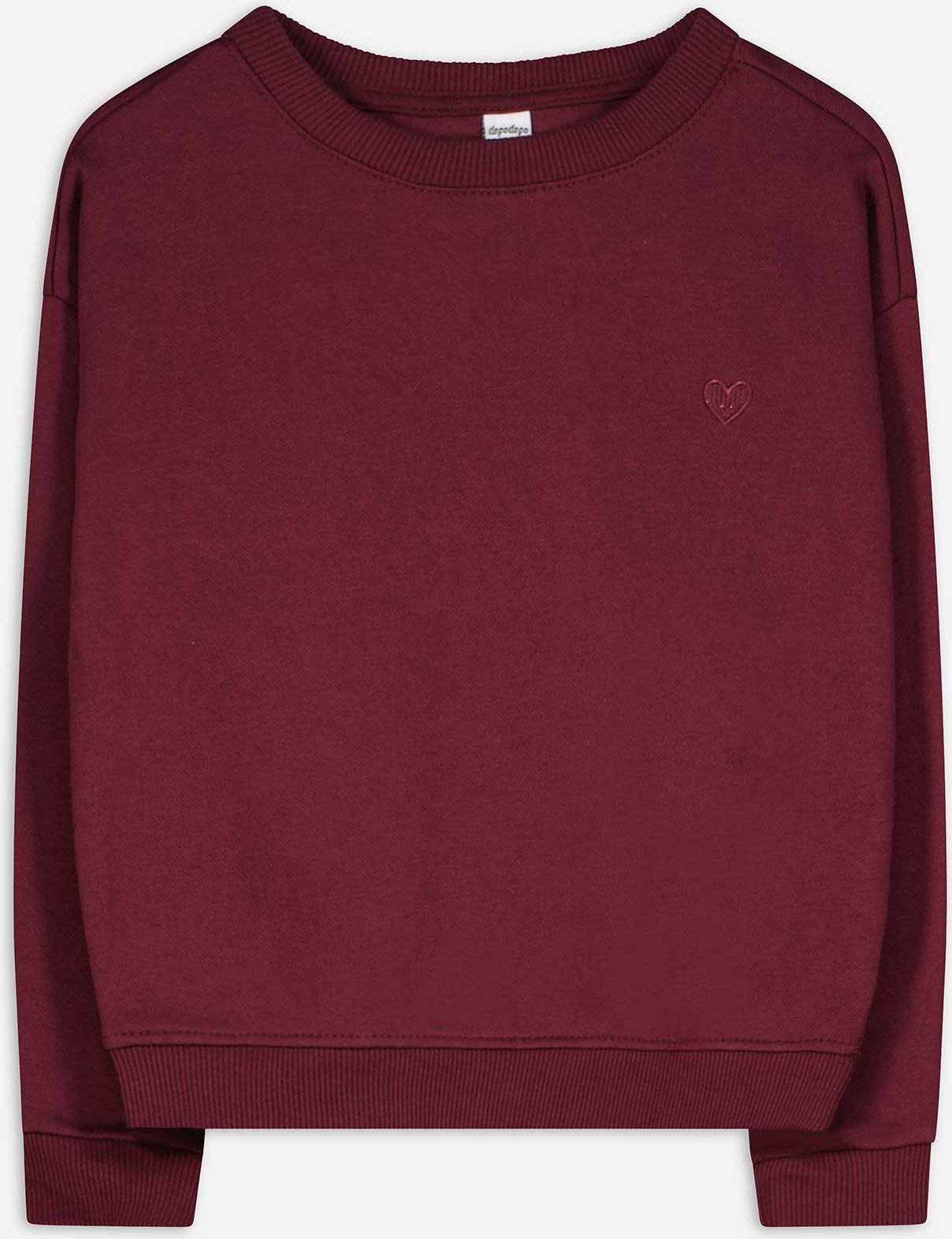 Thumbnail - Sweatshirt - Stickereien - dunkelrot