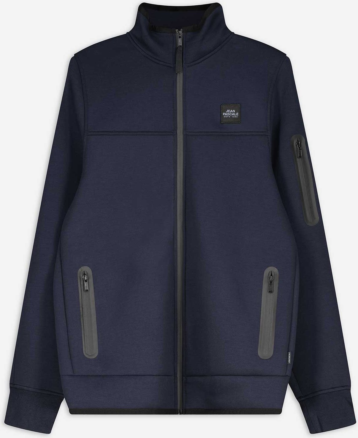 Sweatjacke - Stehkragen - dunkelblau