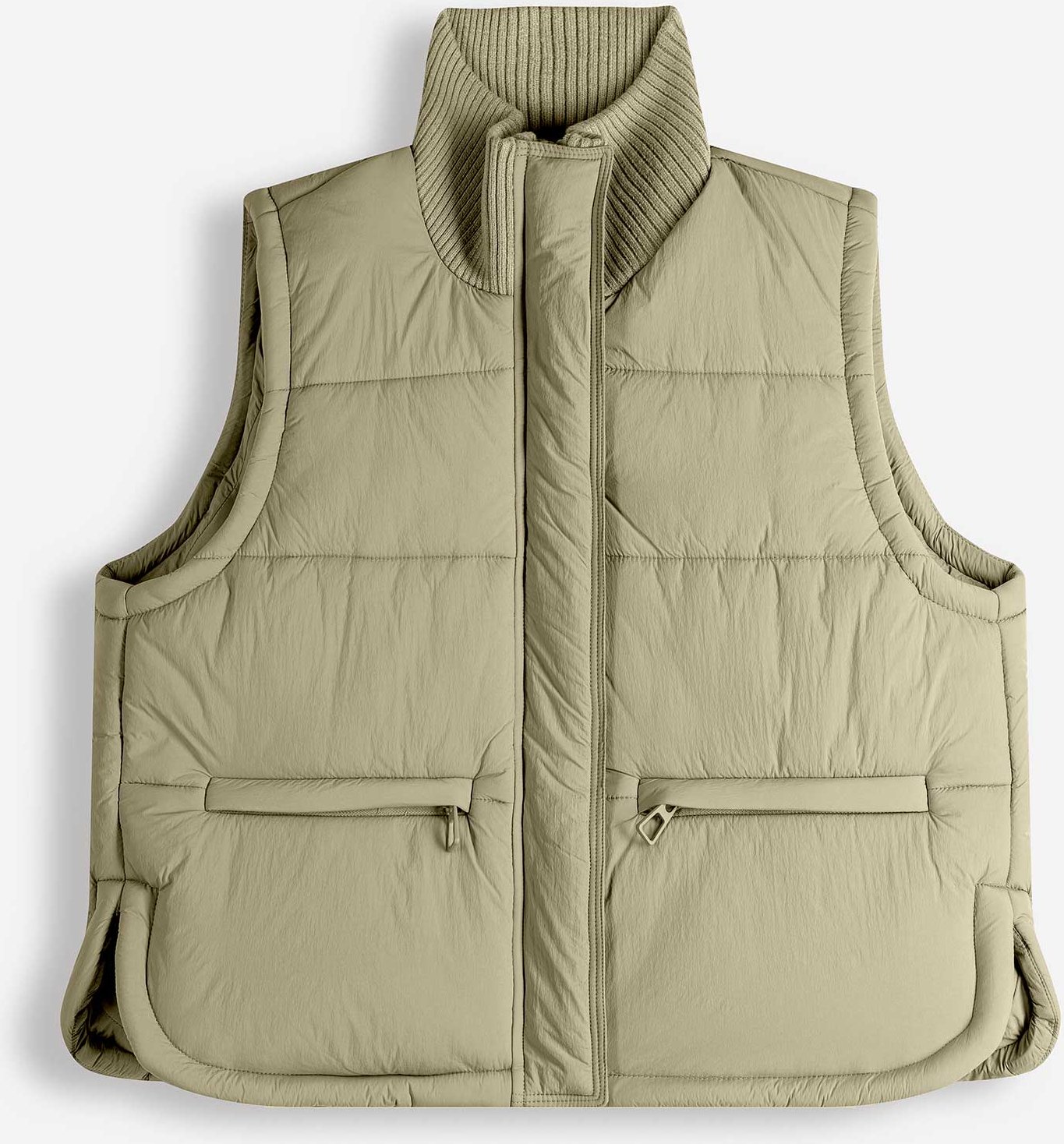 Steppweste - Cropped - dunkelgrün