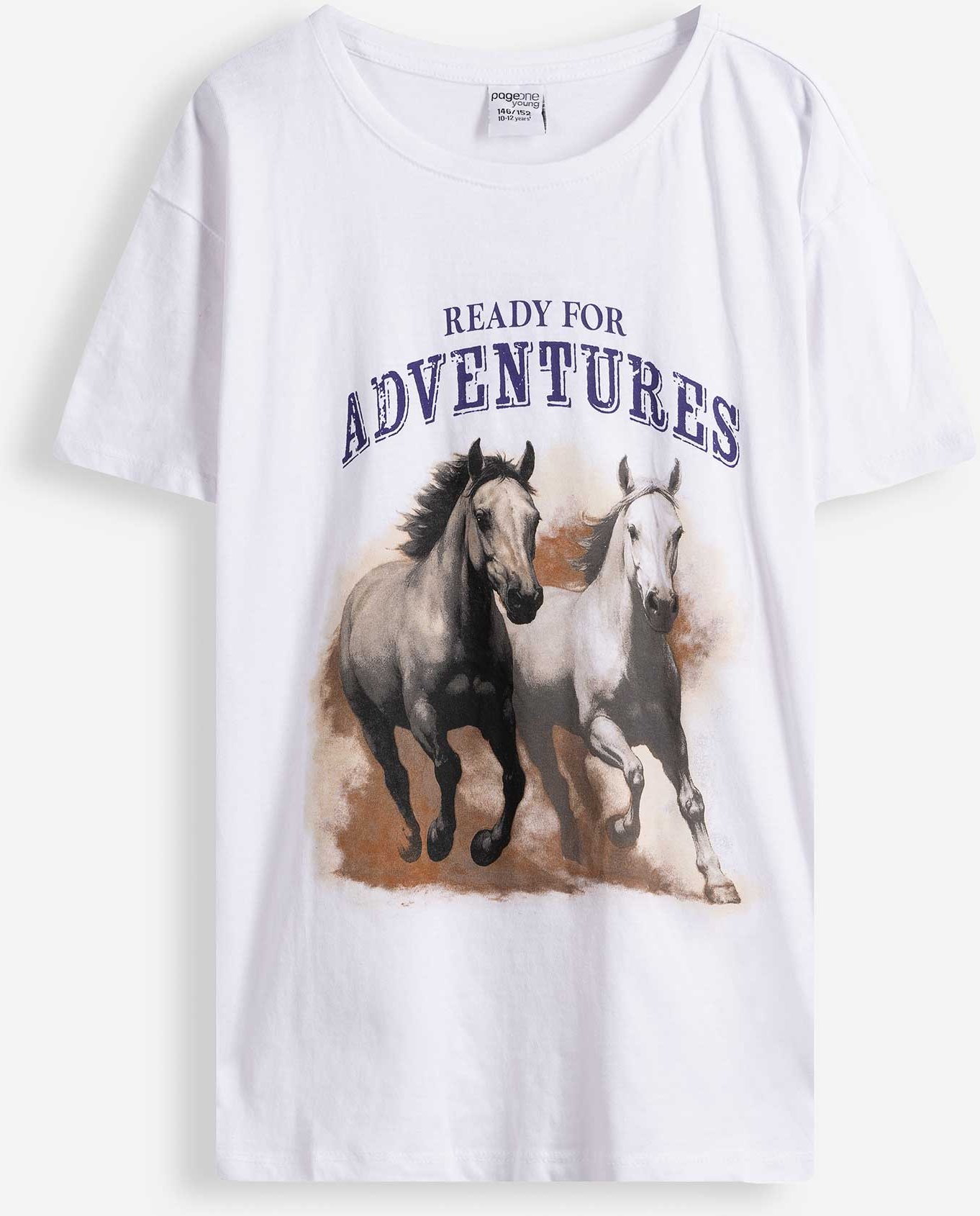 T-Shirt - Glitzerprint - weiß