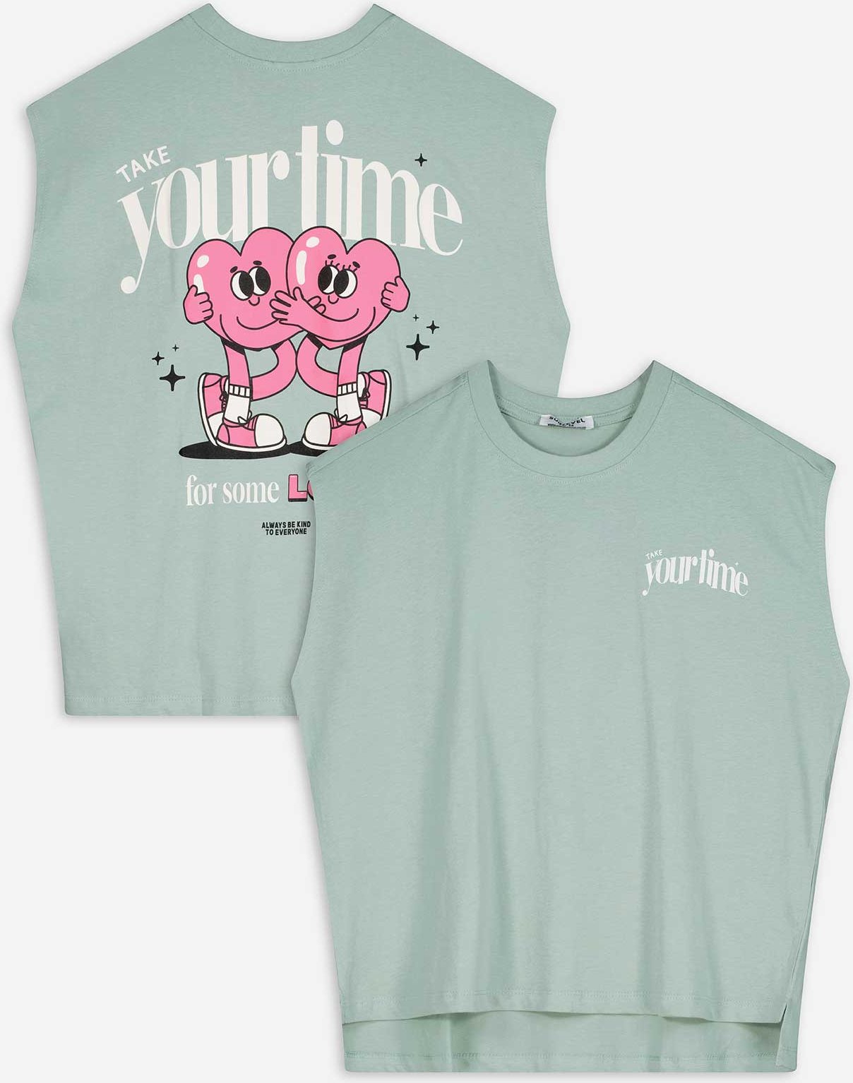 Top - Überschnittene Schultern - hellgrün