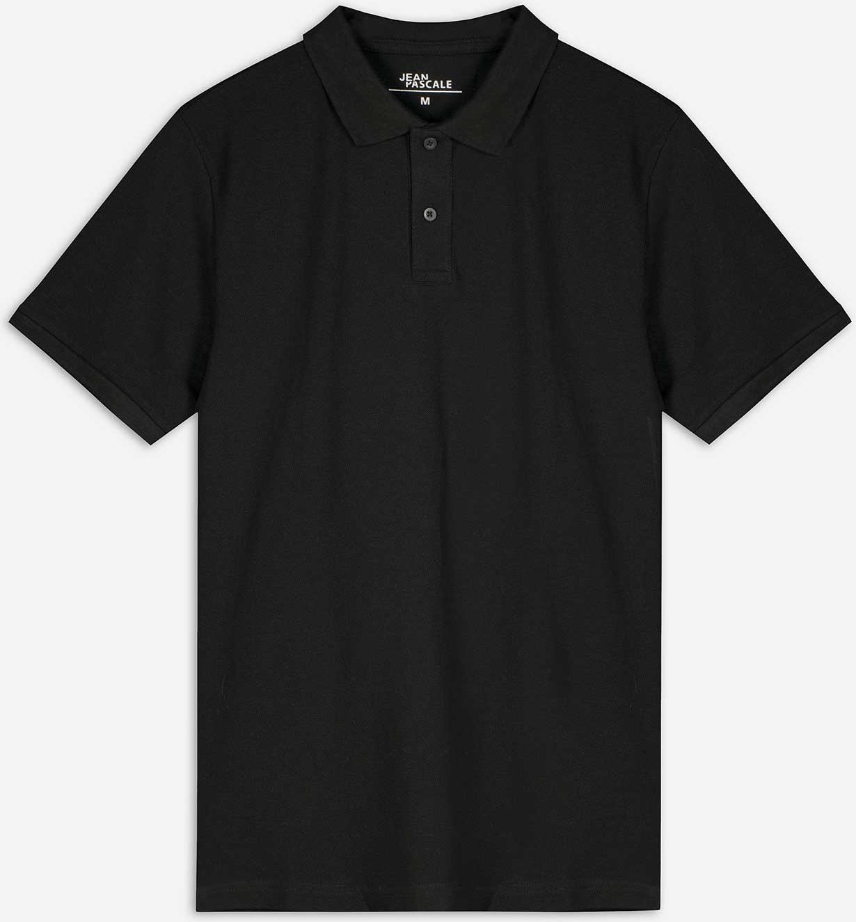 Poloshirt - Knopfverschluss - schwarz