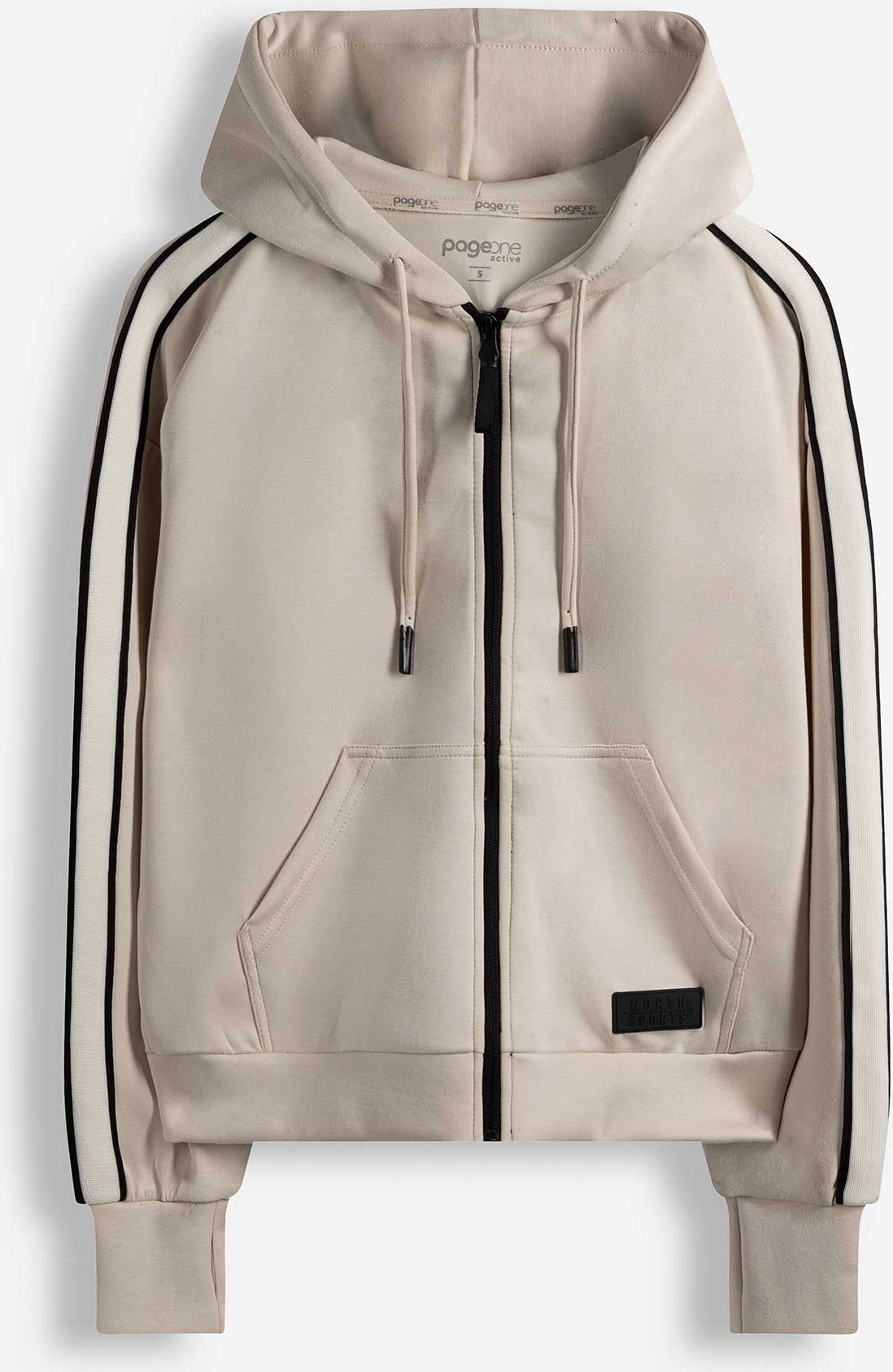 Sweatjacke - Galonstreifen - weiß