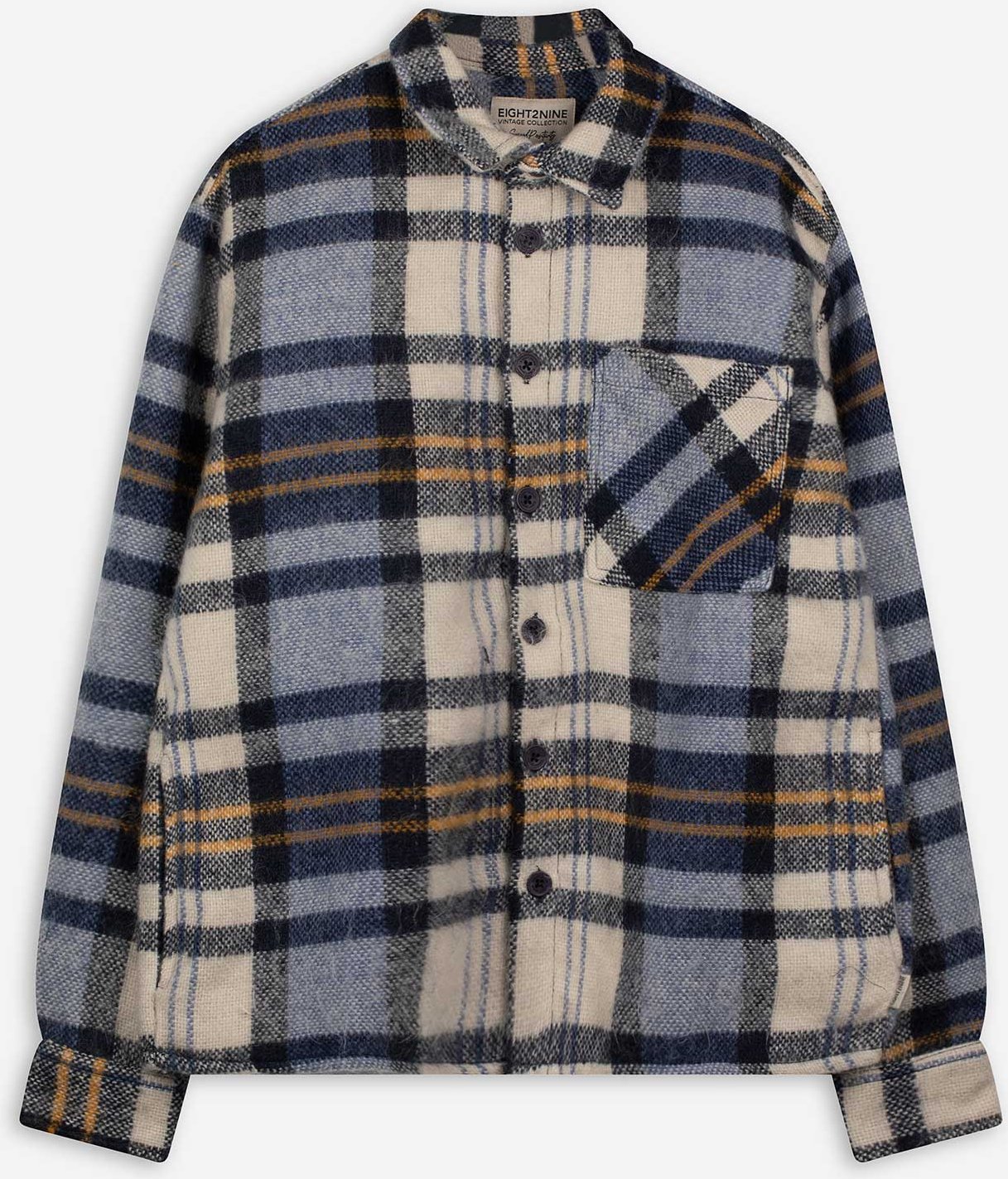 Hemd - Woll-Optik - dunkelblau