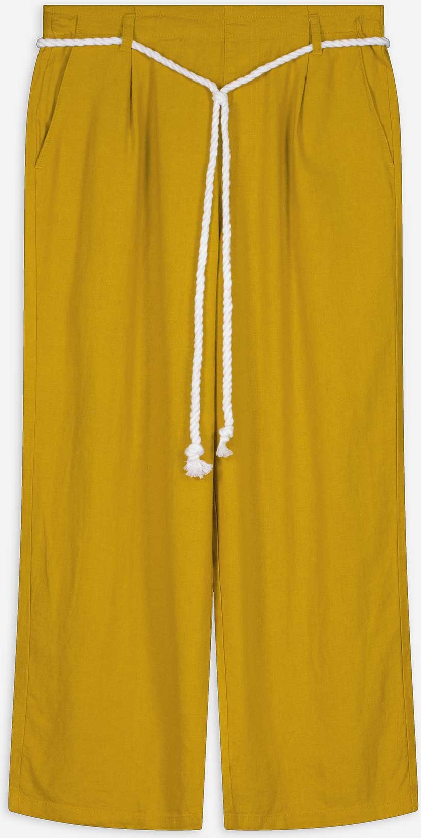 Culotte - Leinen-Mix - dunkelgrün