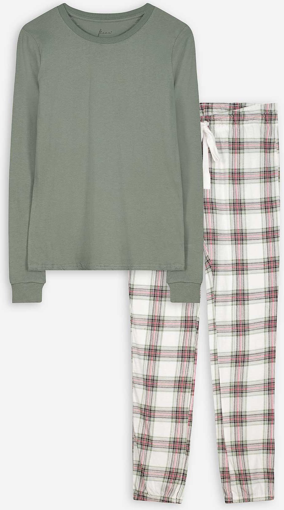 Thumbnail - Pyjama Set aus Shirt und Hose - Jersey - dunkelgrün