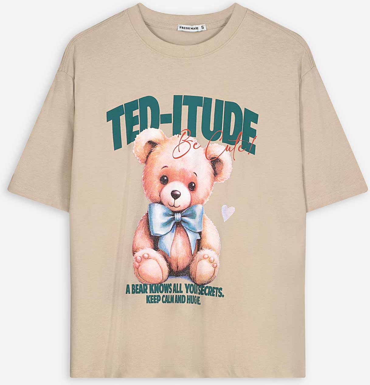 T-Shirt - Animal-Muster - beige