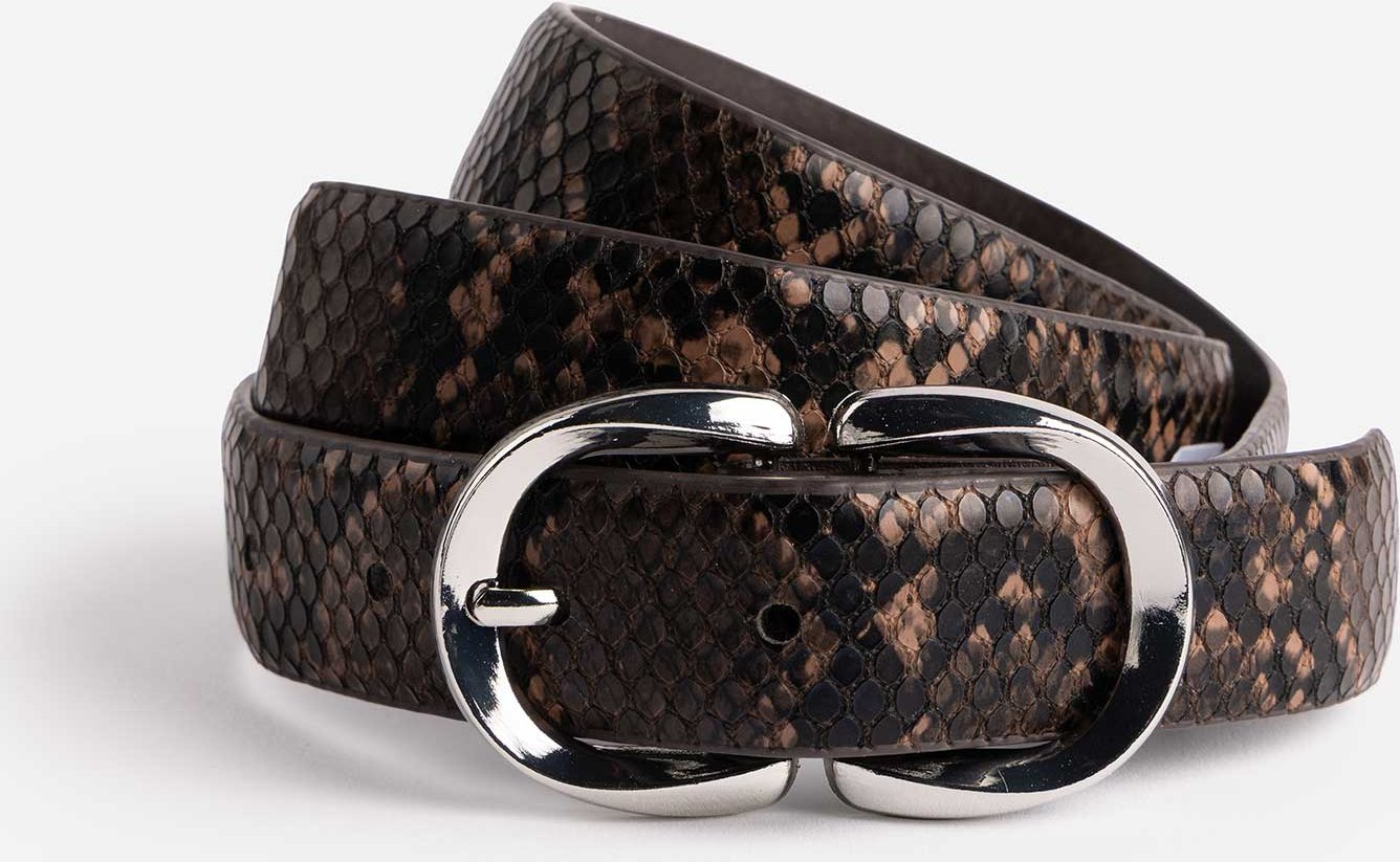 Gürtel - Schlangenmuster - beige