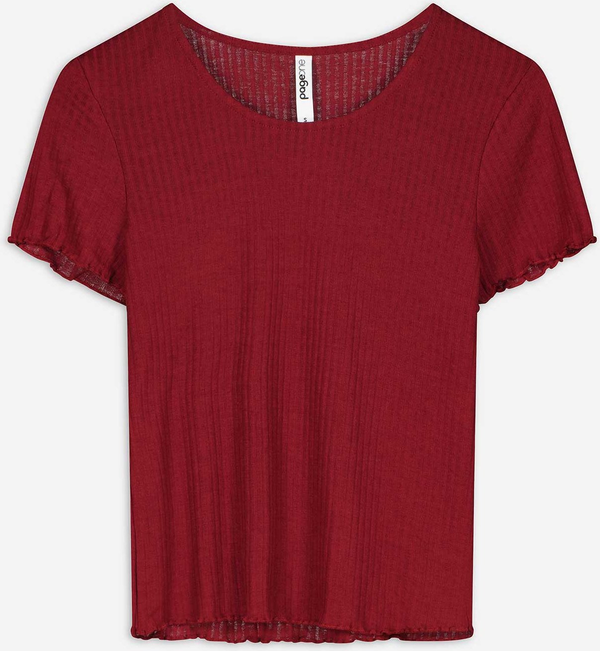 Thumbnail - T-Shirt - Rippenstruktur - dunkelrot