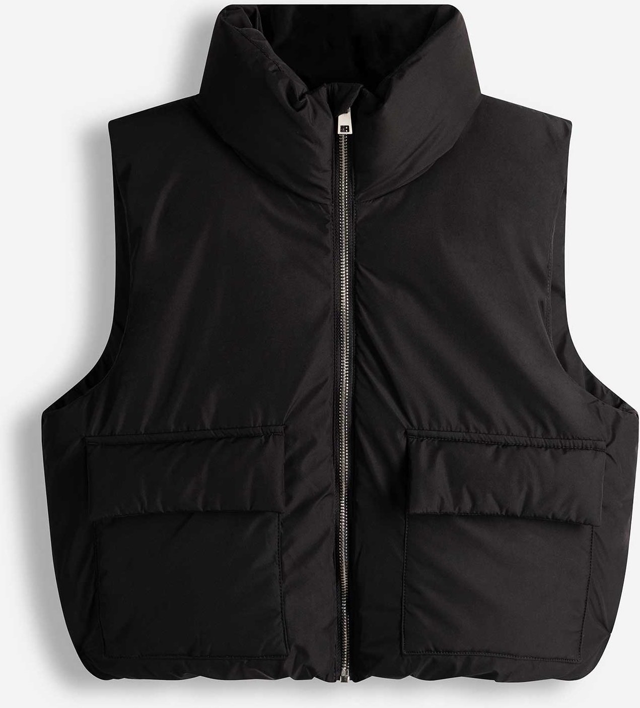 Weste - Aufgesetze Taschen - schwarz