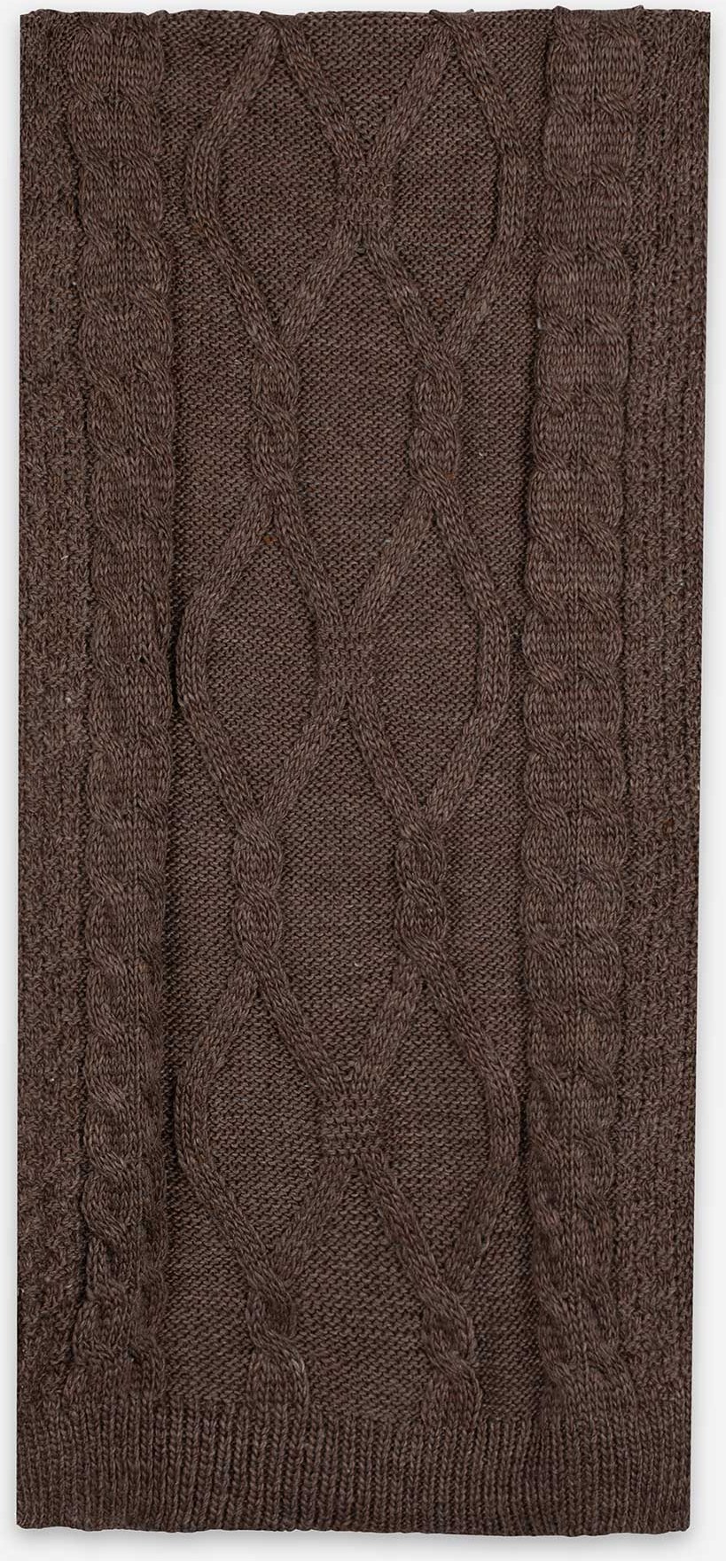 Schal - Zopfstrick - braun