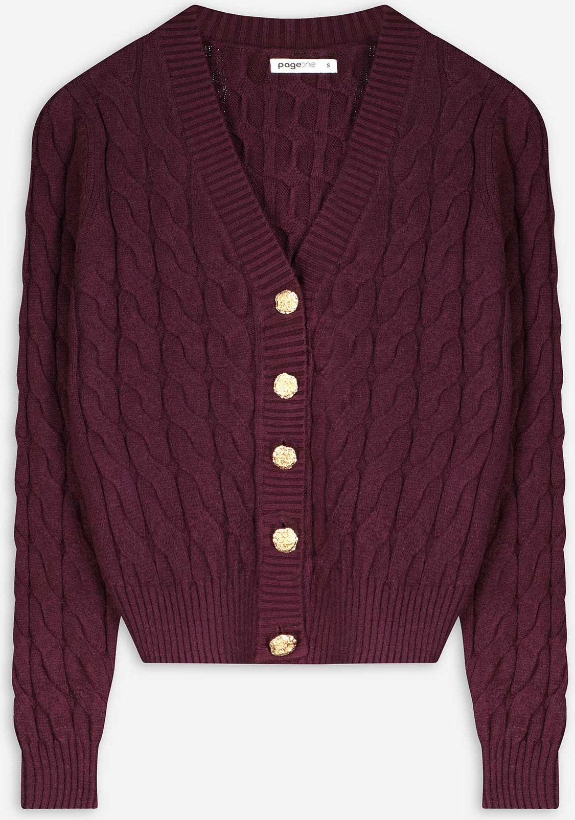 Thumbnail - Cardigan - Viskose-Mix - dunkellila