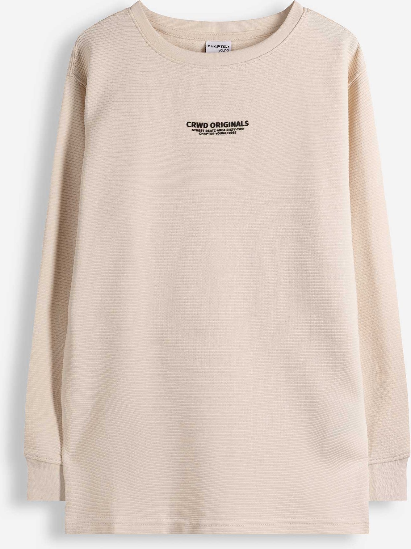 Langarmshirt - Oversized Fit - hellgrau