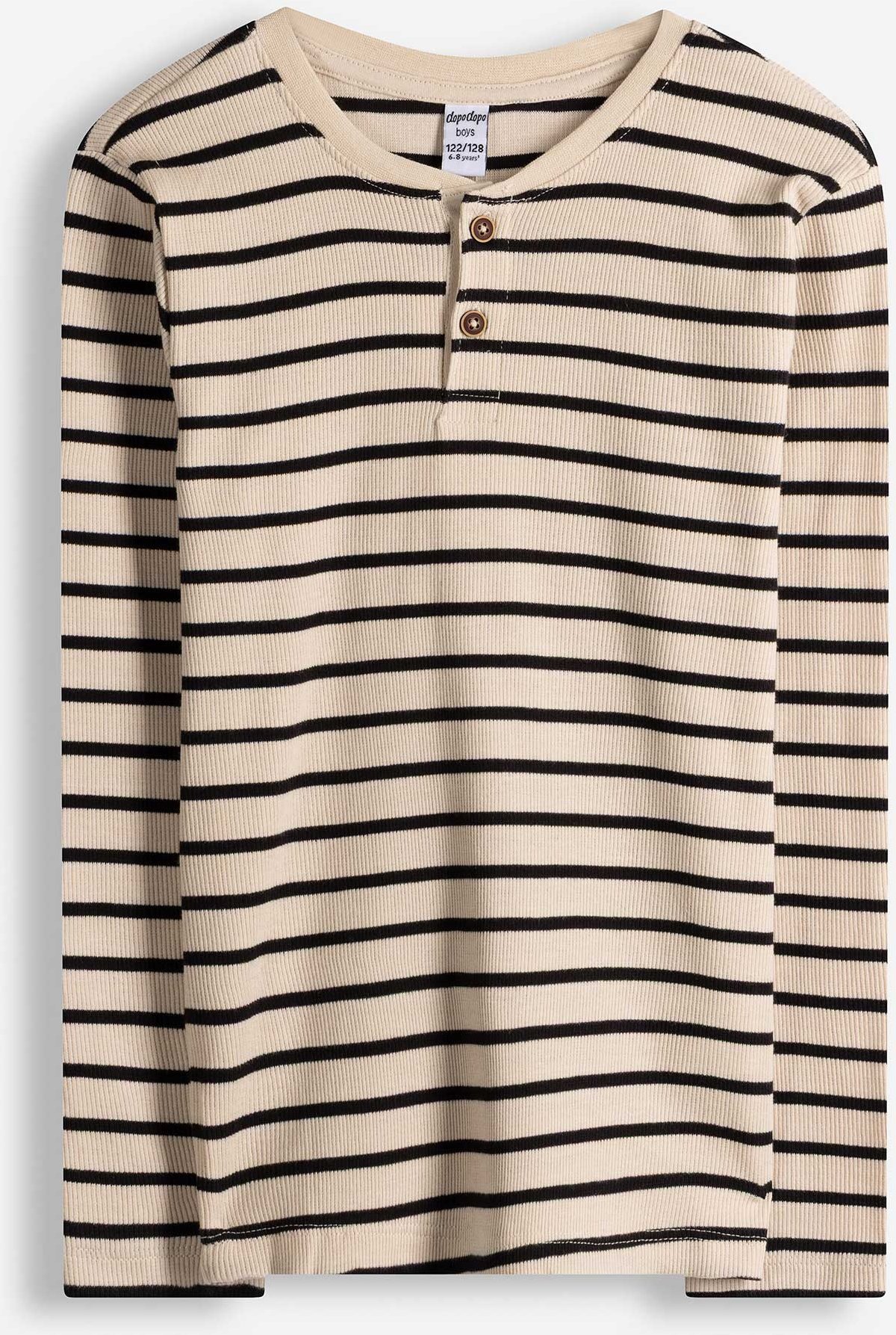 Langarmshirt - Streifen - beige