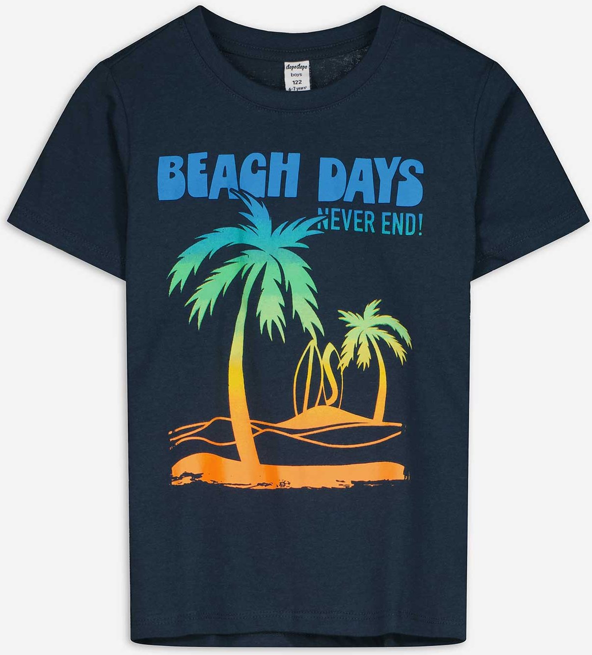 T-Shirt - Frontprint - dunkelblau