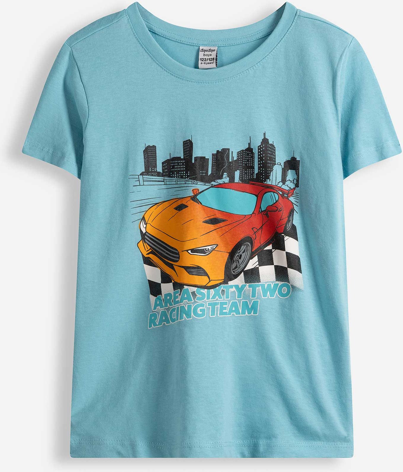 T-Shirt - Frontprint - hellblau