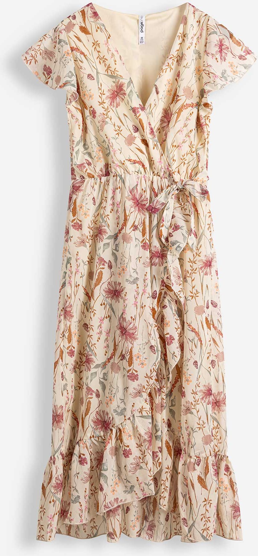 Kleid - Allover-Print - weiß