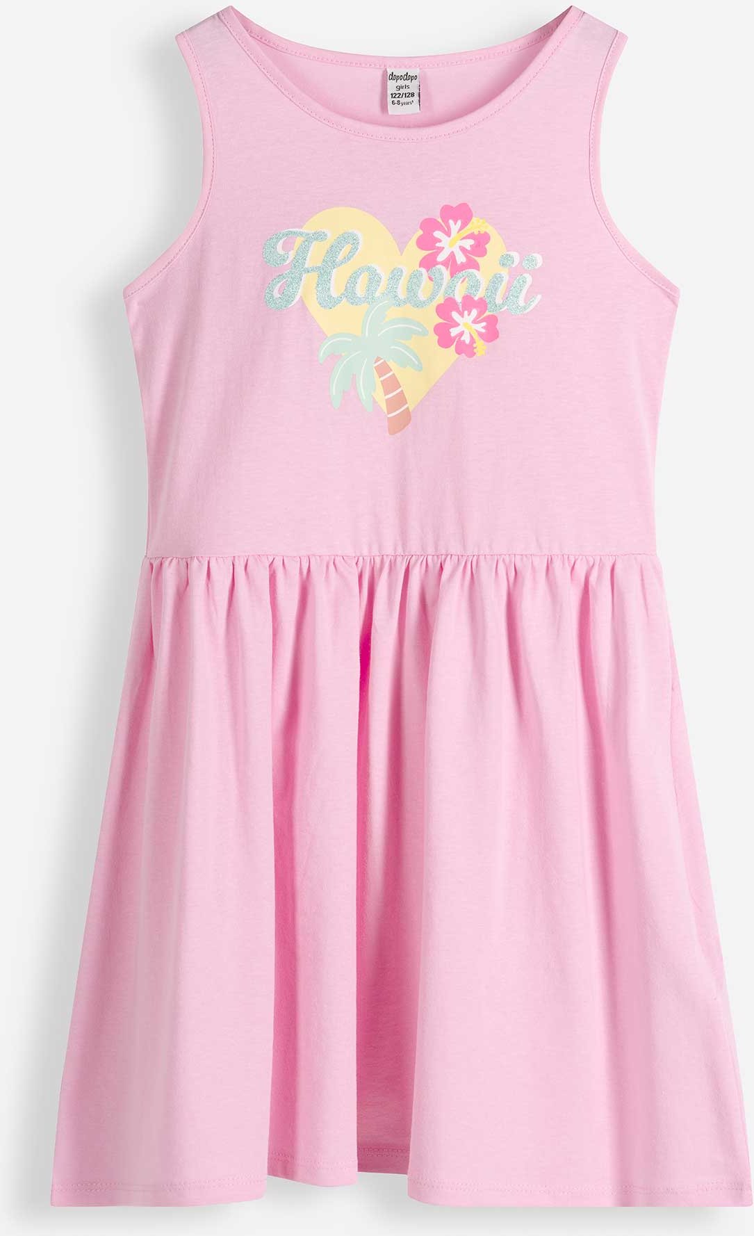 Kleid - Print - rosa