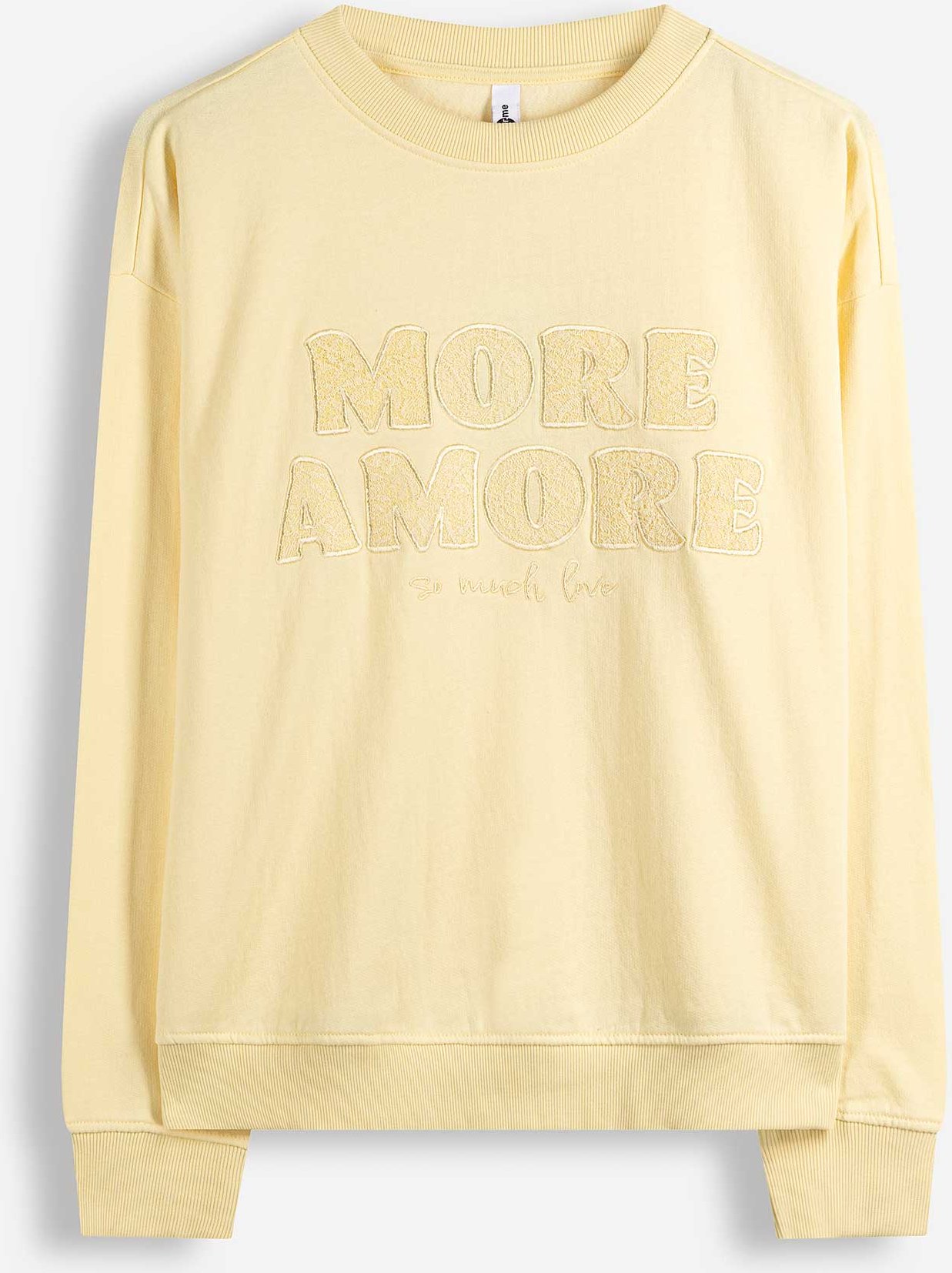 Sweatshirt - Applikation - hellgelb