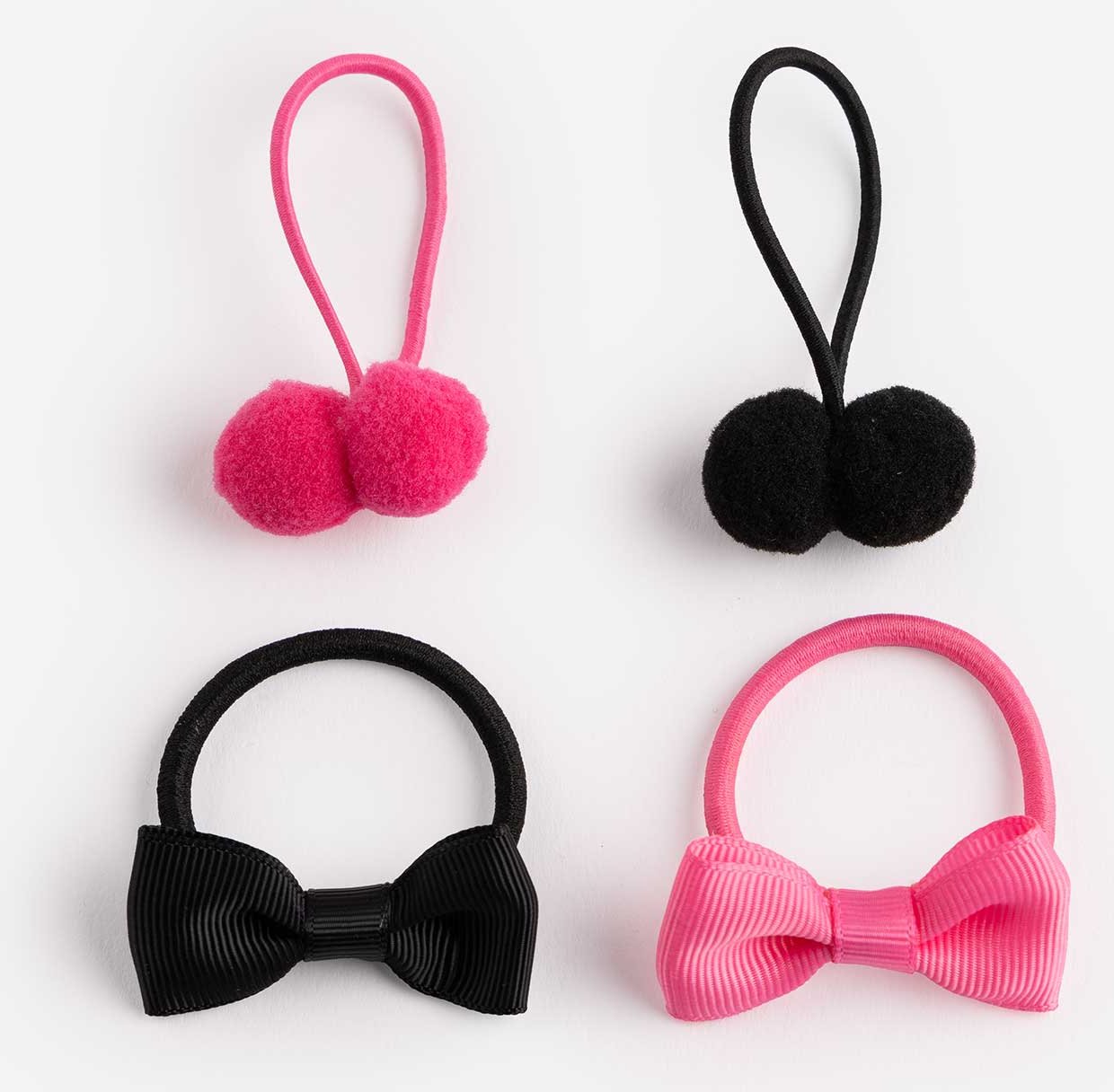 Haargummi - 4er-Pack - pink