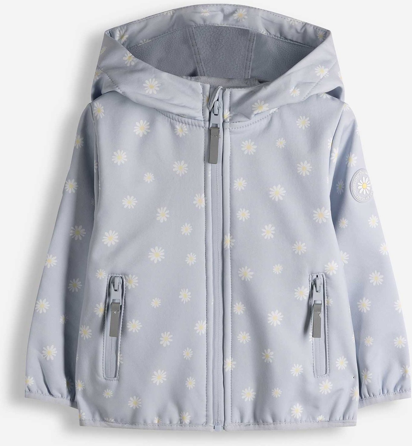 Softshelljacke - Allover-Print - hellblau