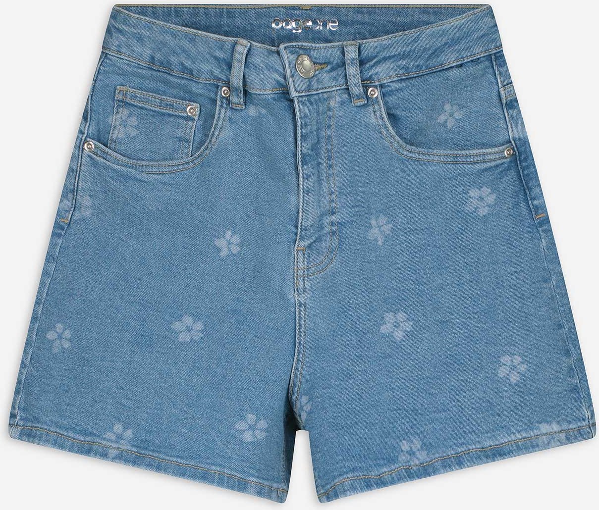 Shorts - Allover-Muster - blau
