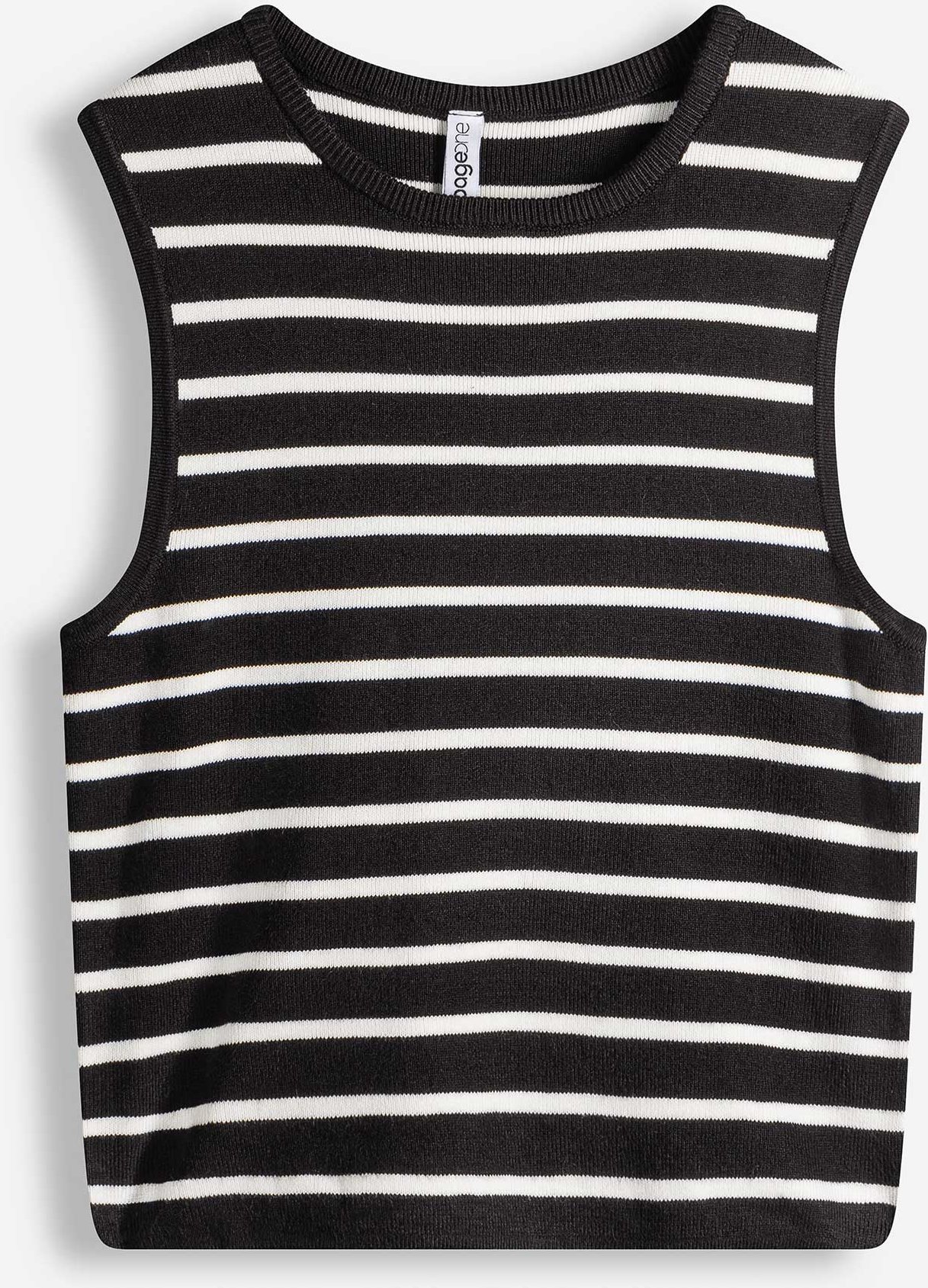 Stricktop - Viskose-Anteil - schwarz