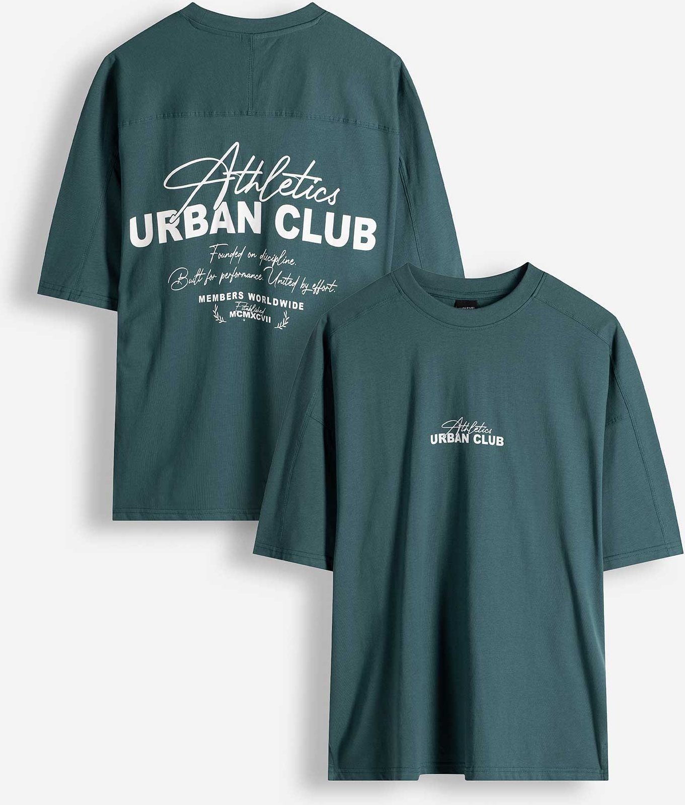 T-Shirt - Rückenprint - dunkelblau