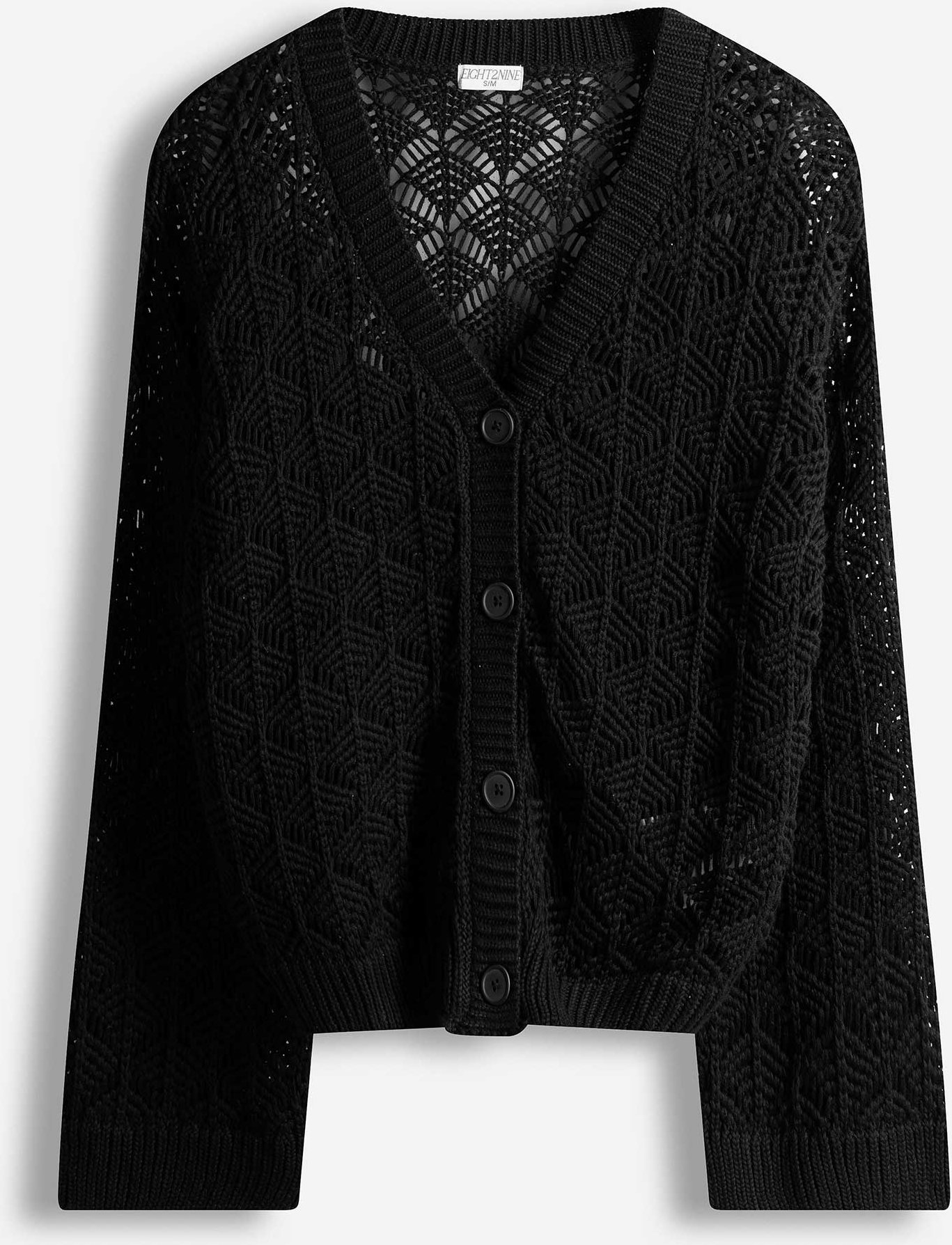 Cardigan - V-Ausschnitt - schwarz