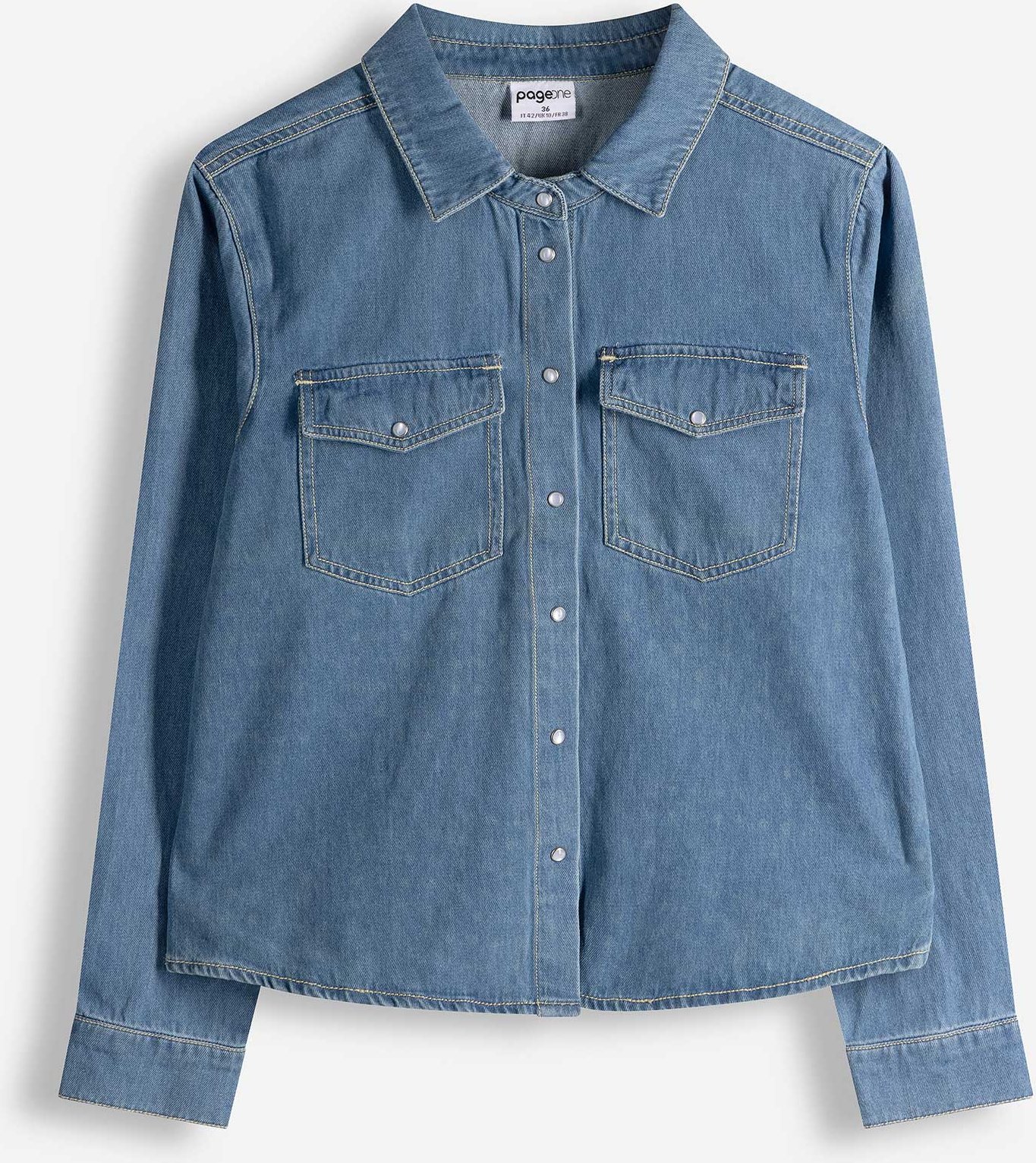 Hemd - mid blue denim - blau