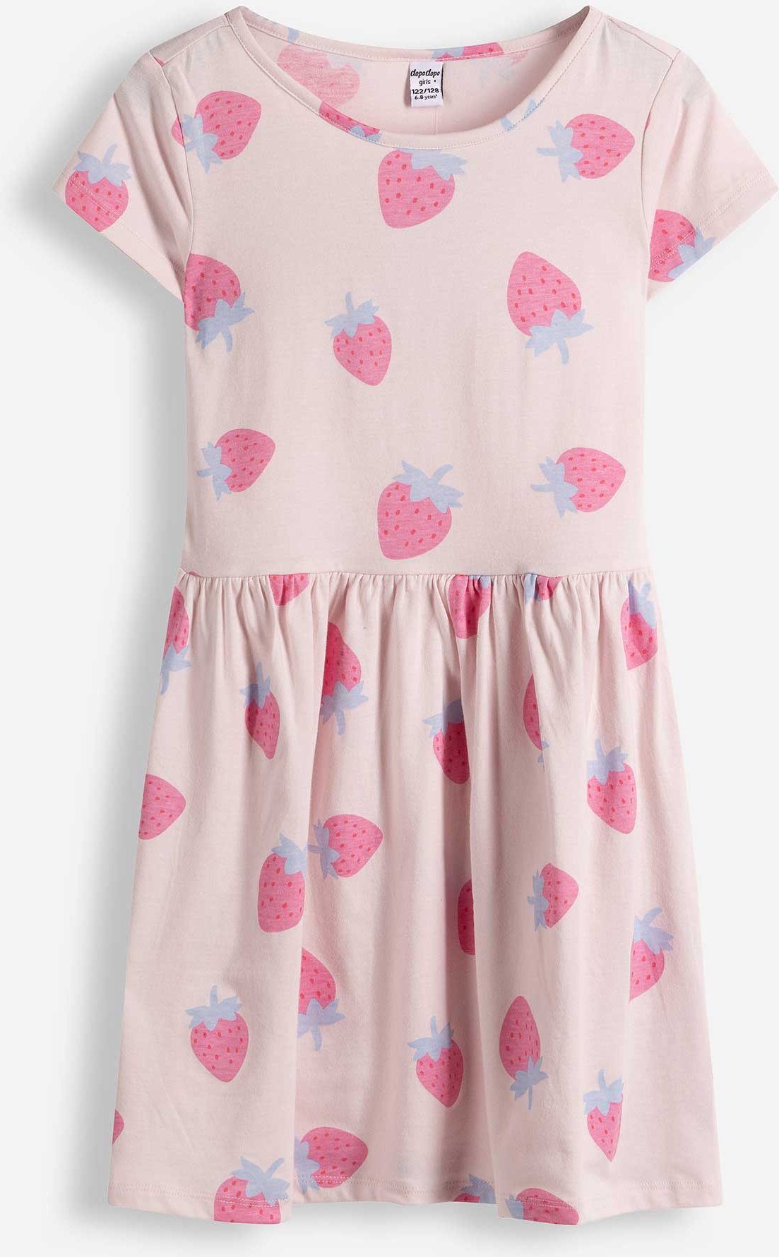 Kleid - Allover-Muster - rosa