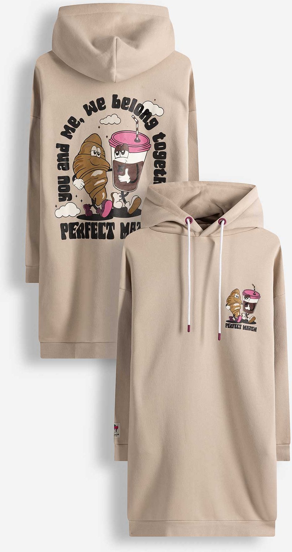 Thumbnail - Kleid - Rückenprint - beige