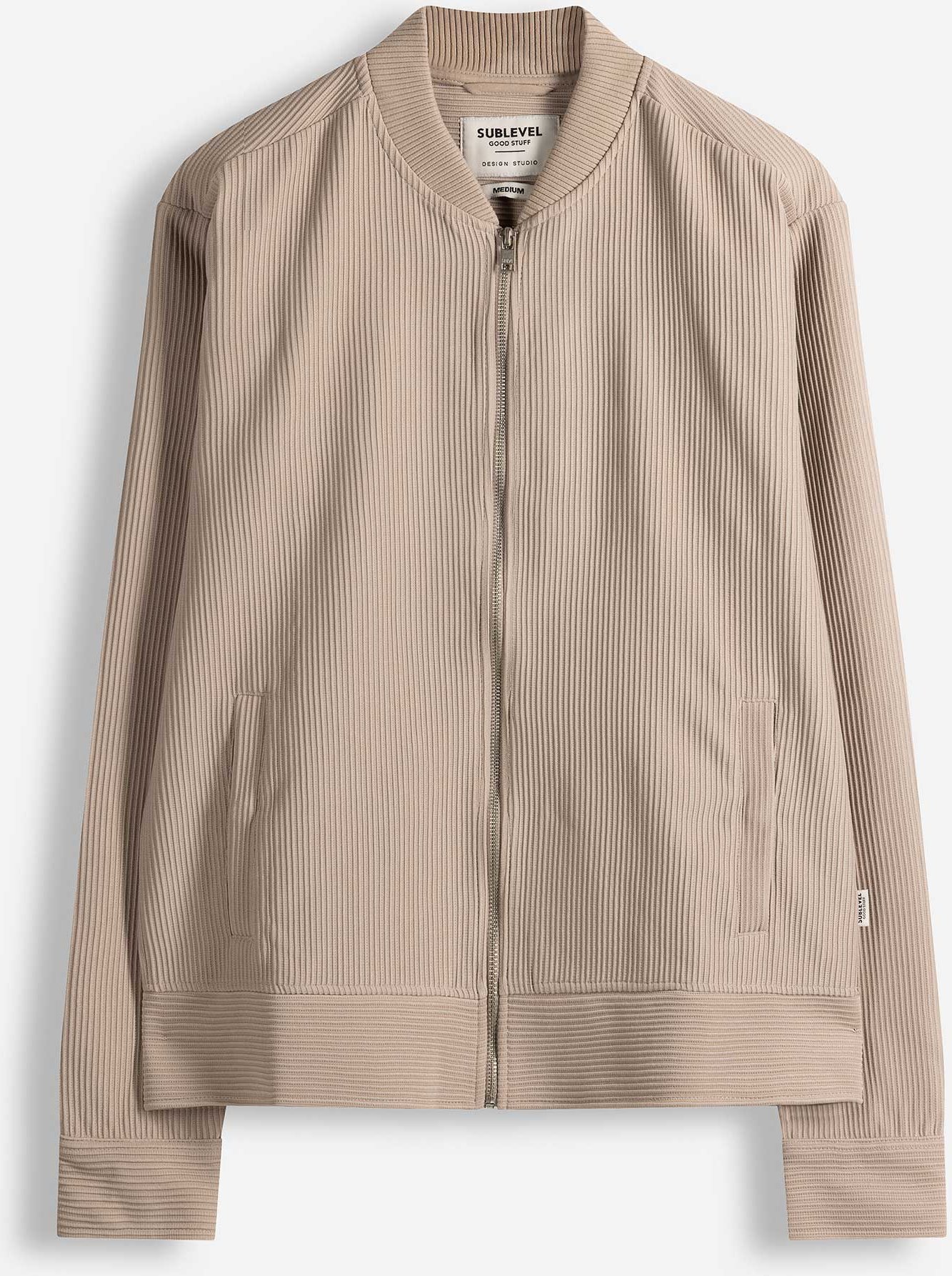 Strickjacke - einfarbig - beige