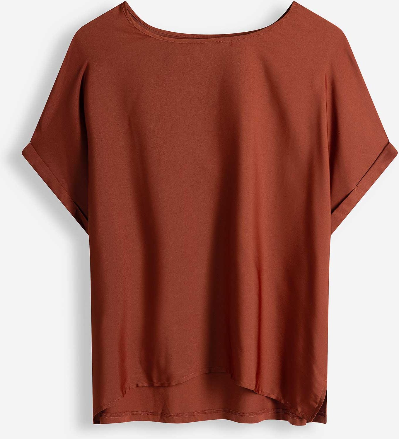 Shirt - Seitenschlitz - dunkelrot