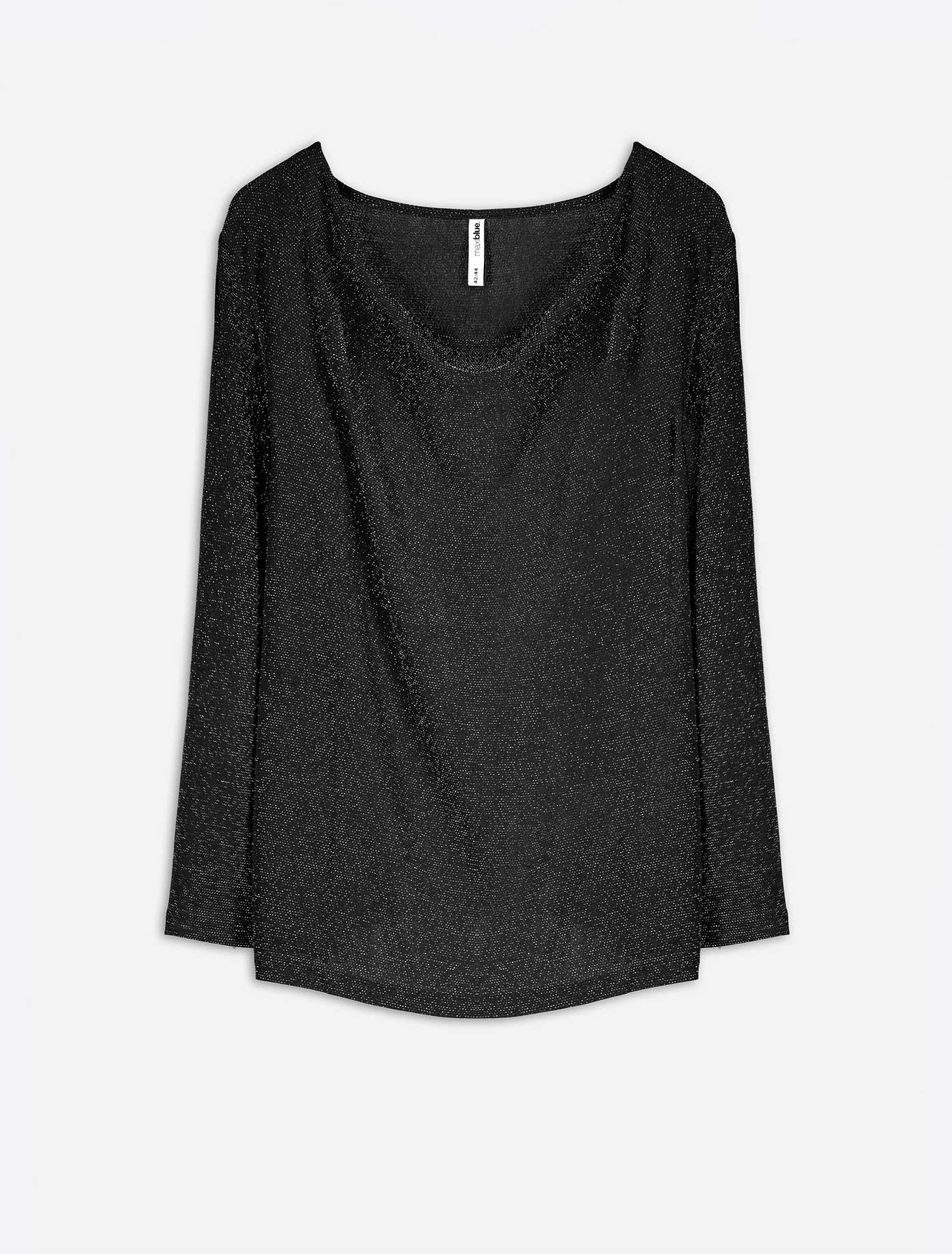 Shirt - Lurex - schwarz