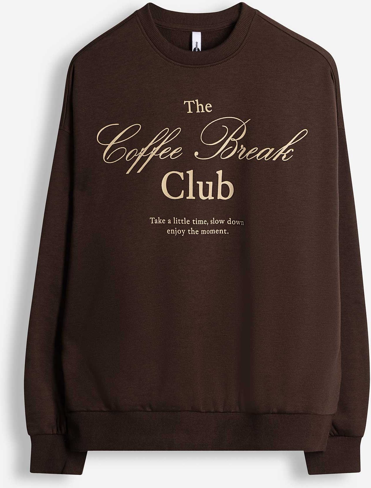 Sweatshirt - einfarbig - dunkelbraun