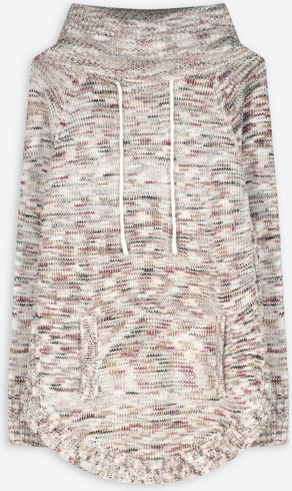 Longpullover - Rollkragen - weiß