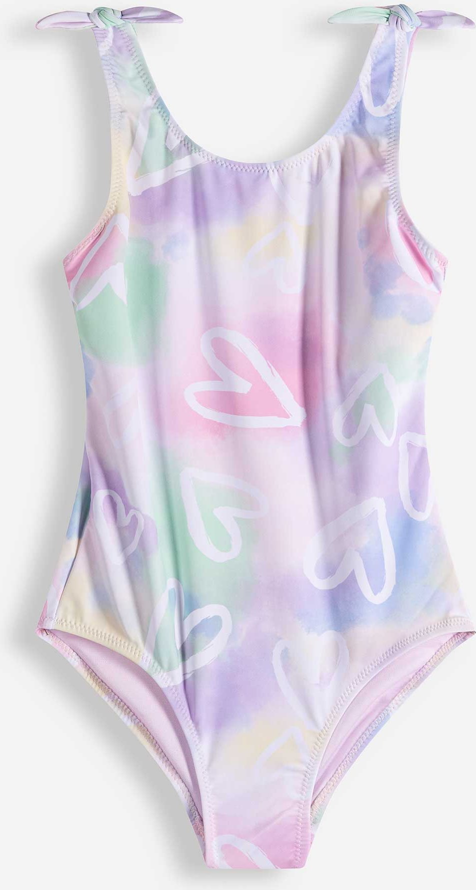 Badeanzug - Allover-Print - weiß