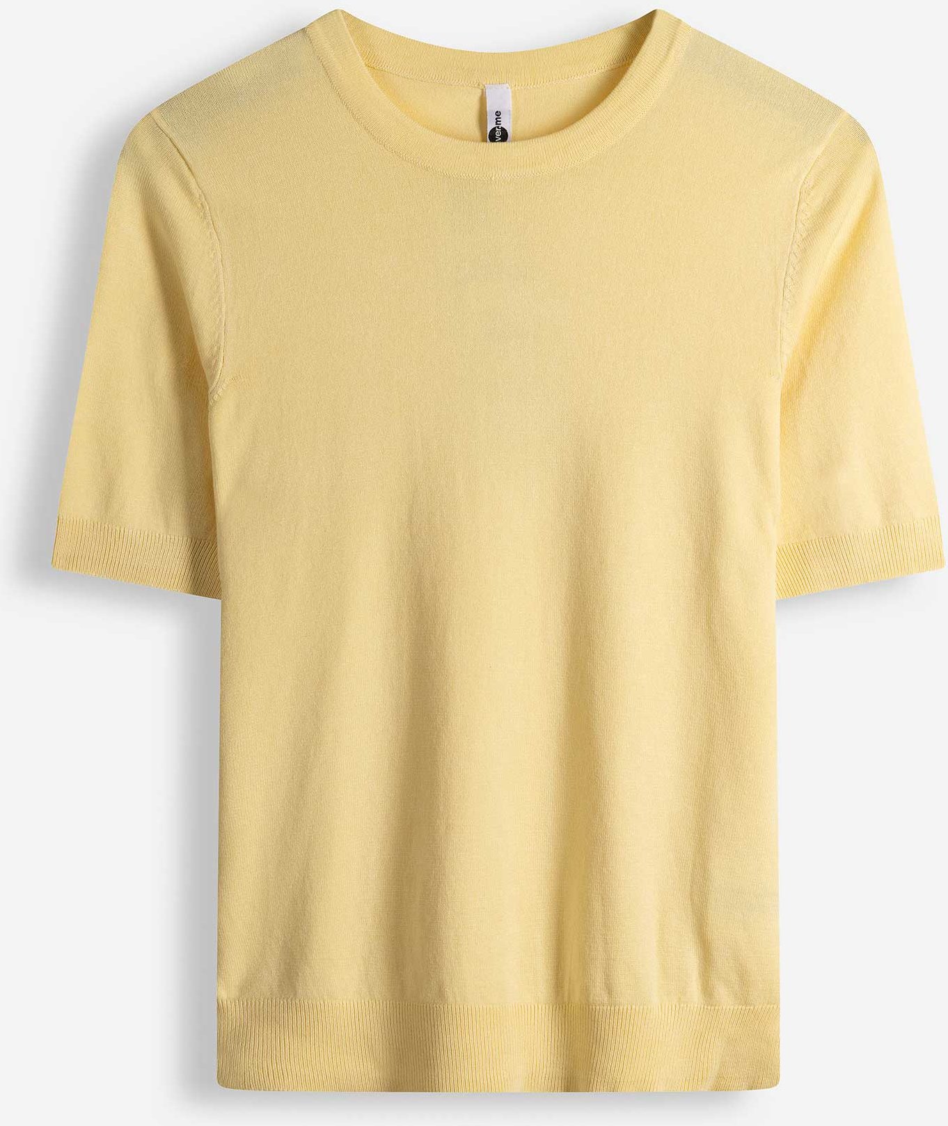 Pullover - Kurze Ärmel - hellgelb