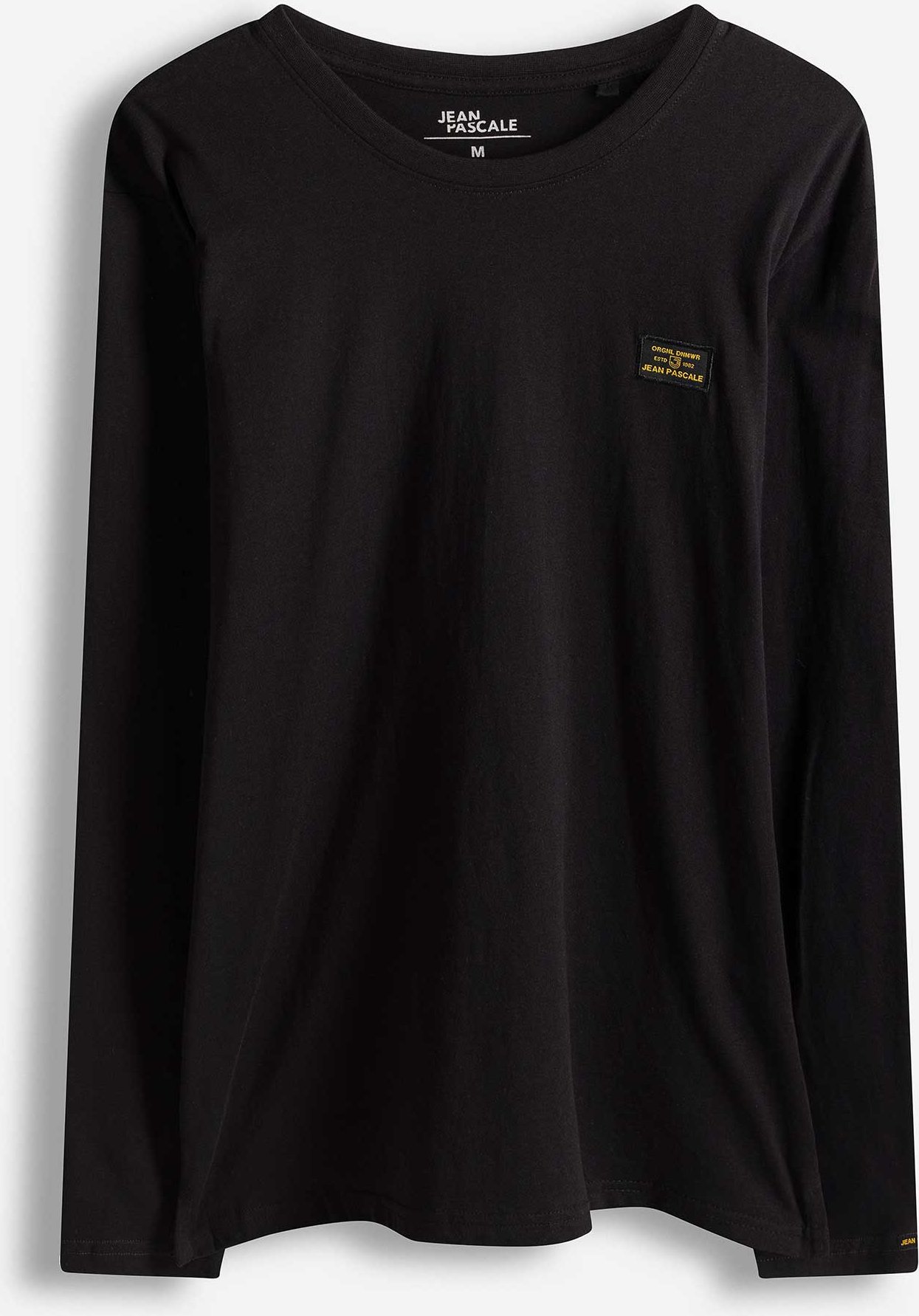 Langarmshirt - einfarbig - schwarz