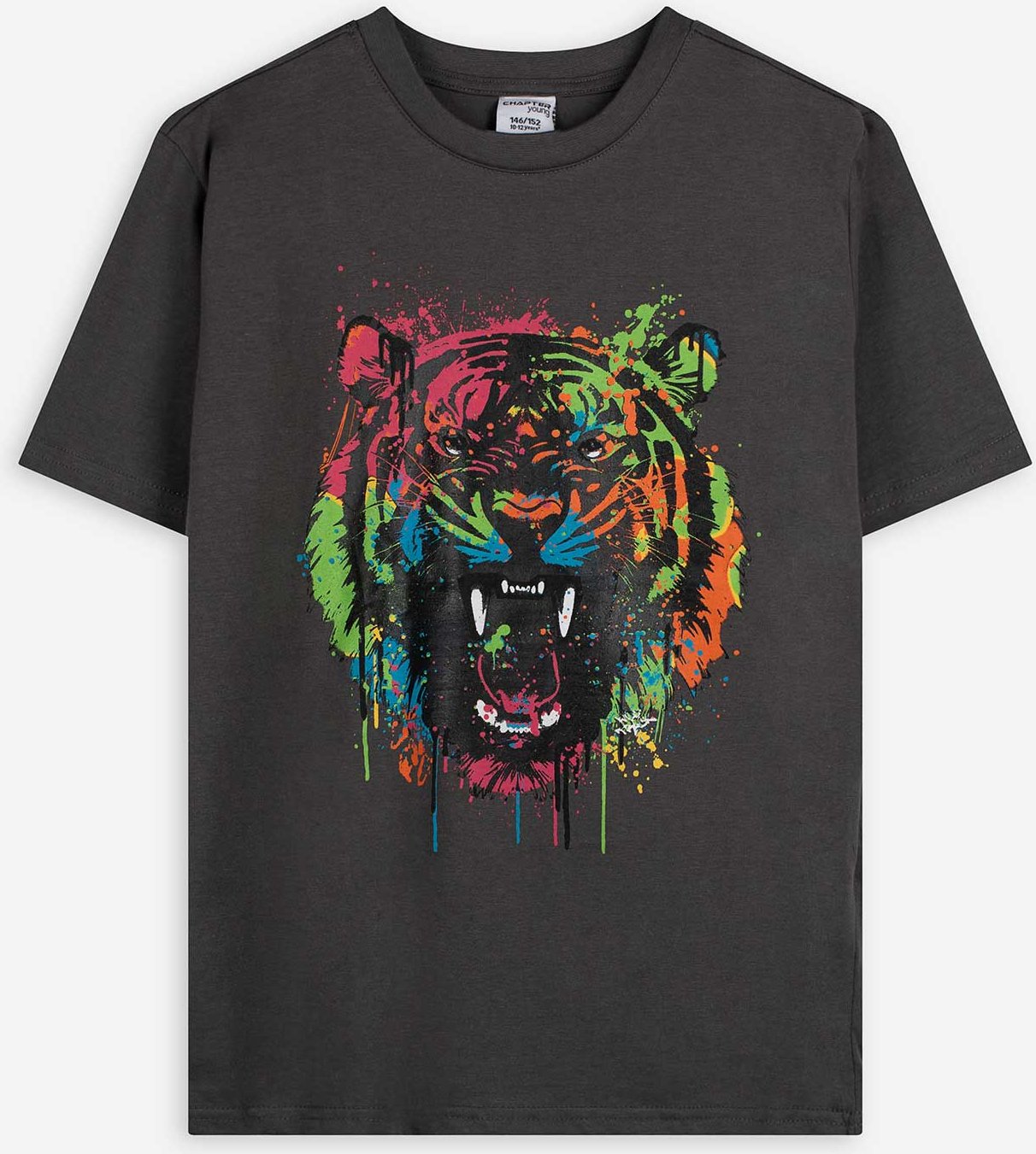 T-Shirt - Frontprint - dunkelgrau