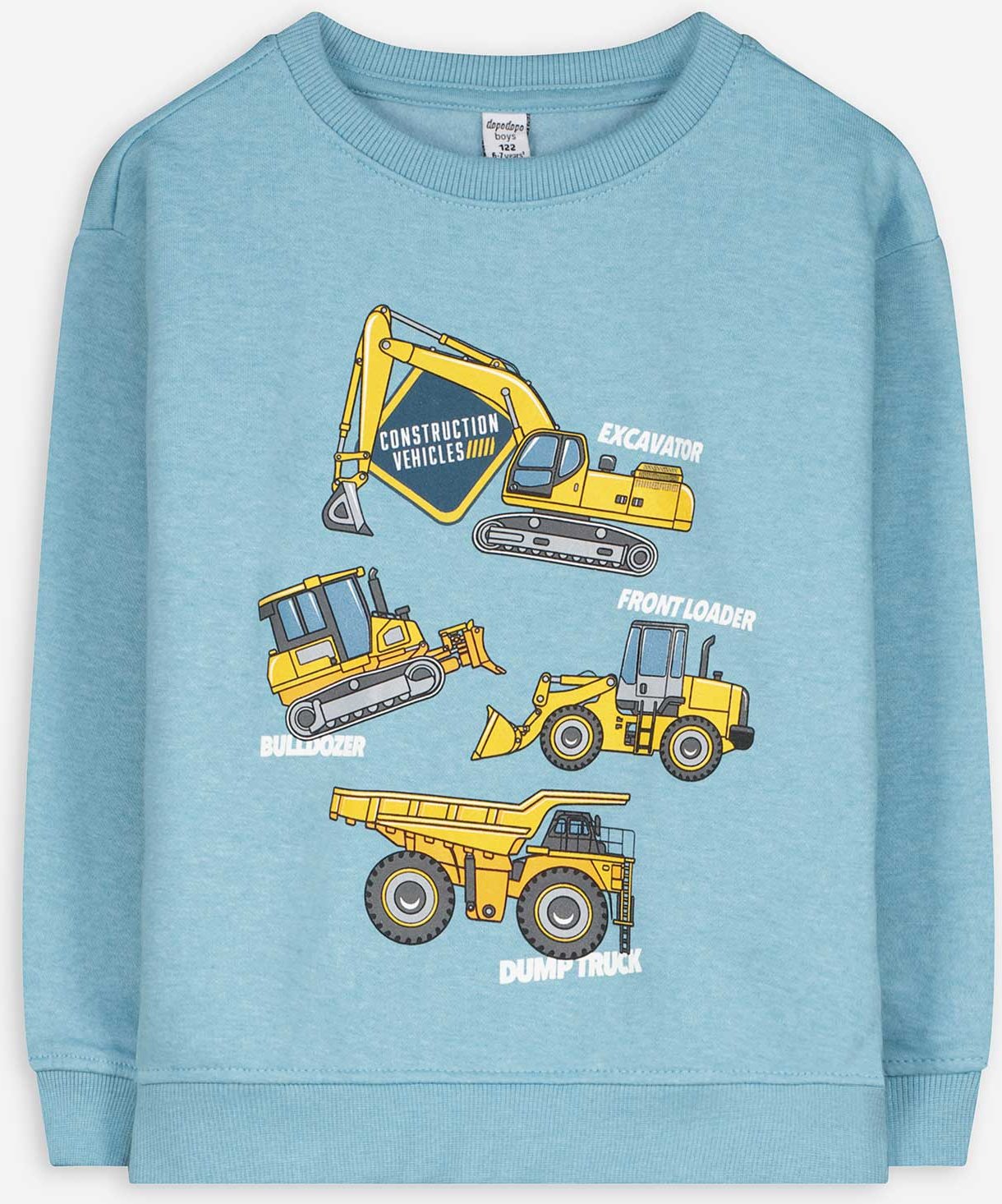 Sweatshirt - Frontprint - hellblau