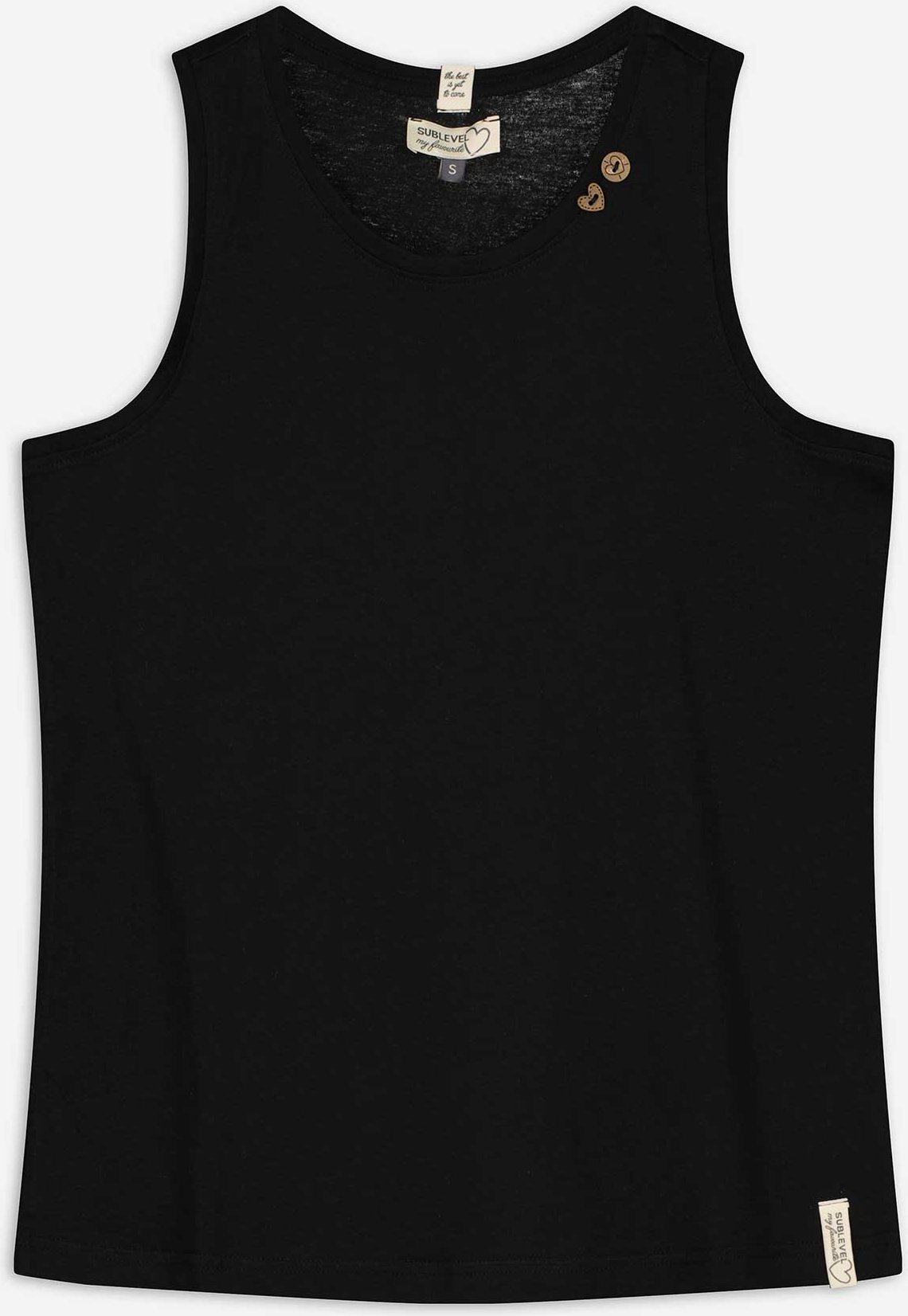 Thumbnail - Top - Überschnittene Schultern - schwarz