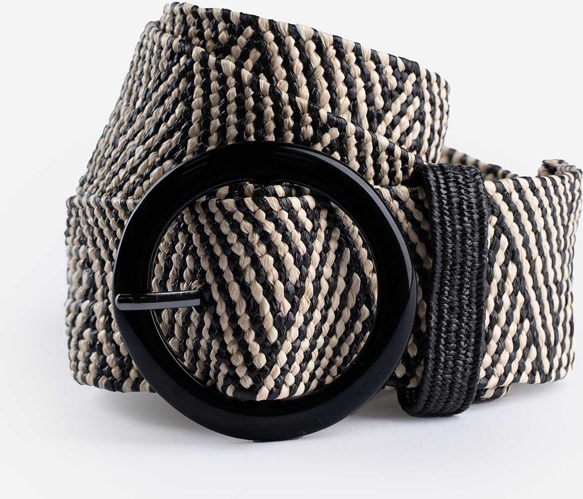 Gürtel - gemustert - schwarz