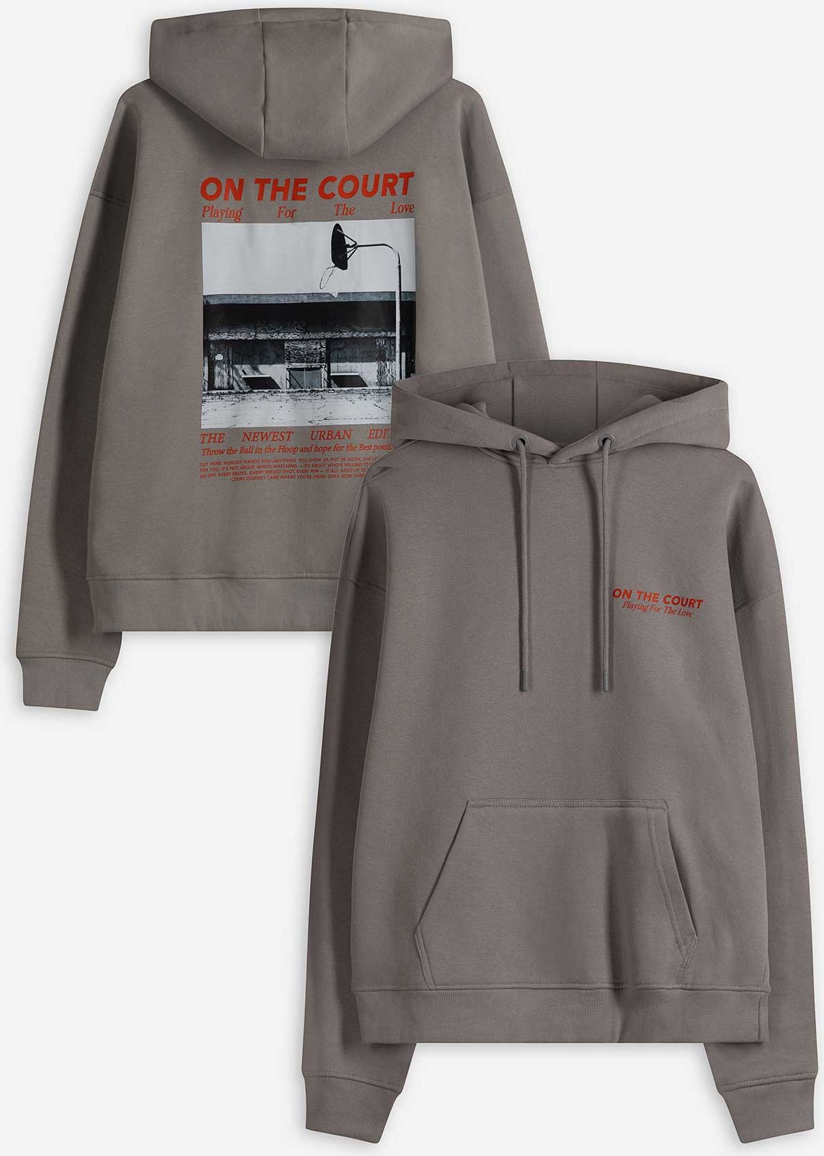 Sweatshirt - Rückenprint - dunkelgrau