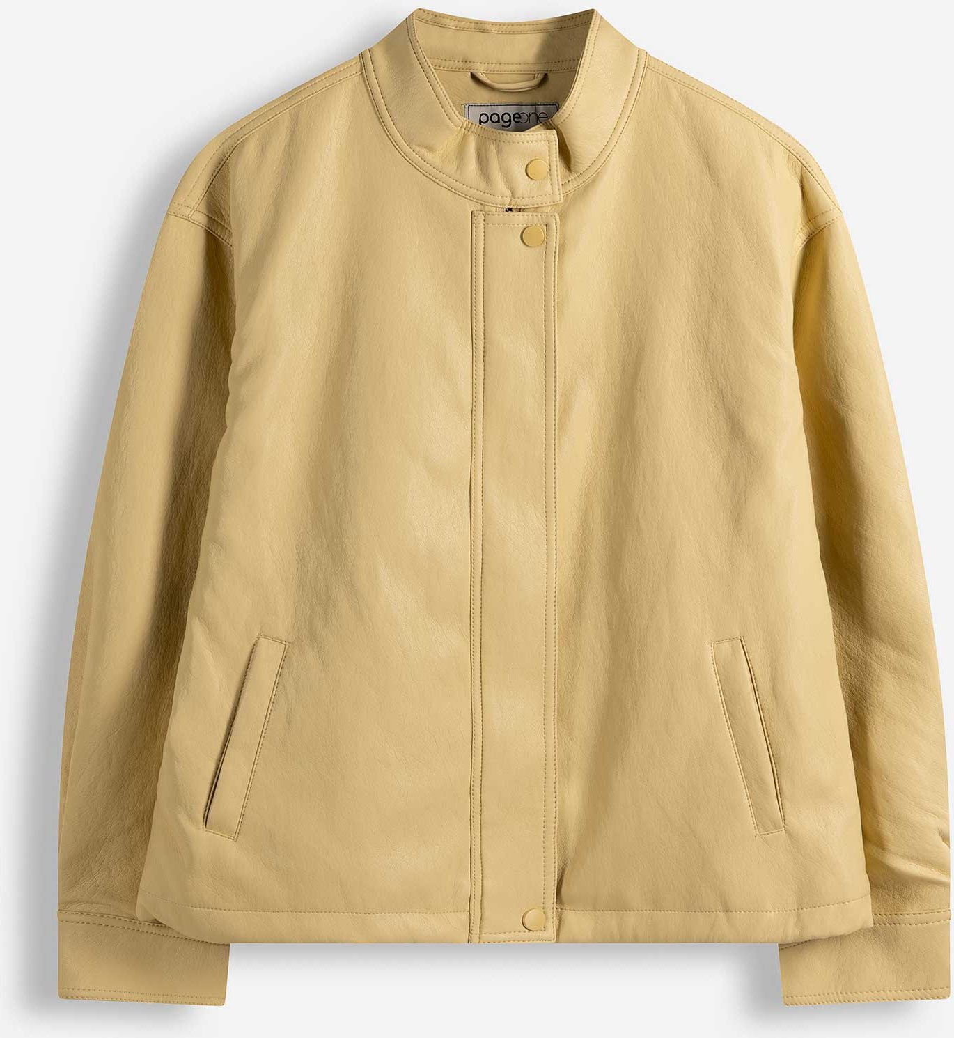 Blouson - Kunstleder - hellgelb