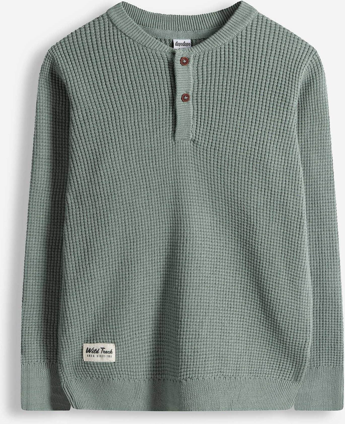 Pullover - Knopfleiste - grün