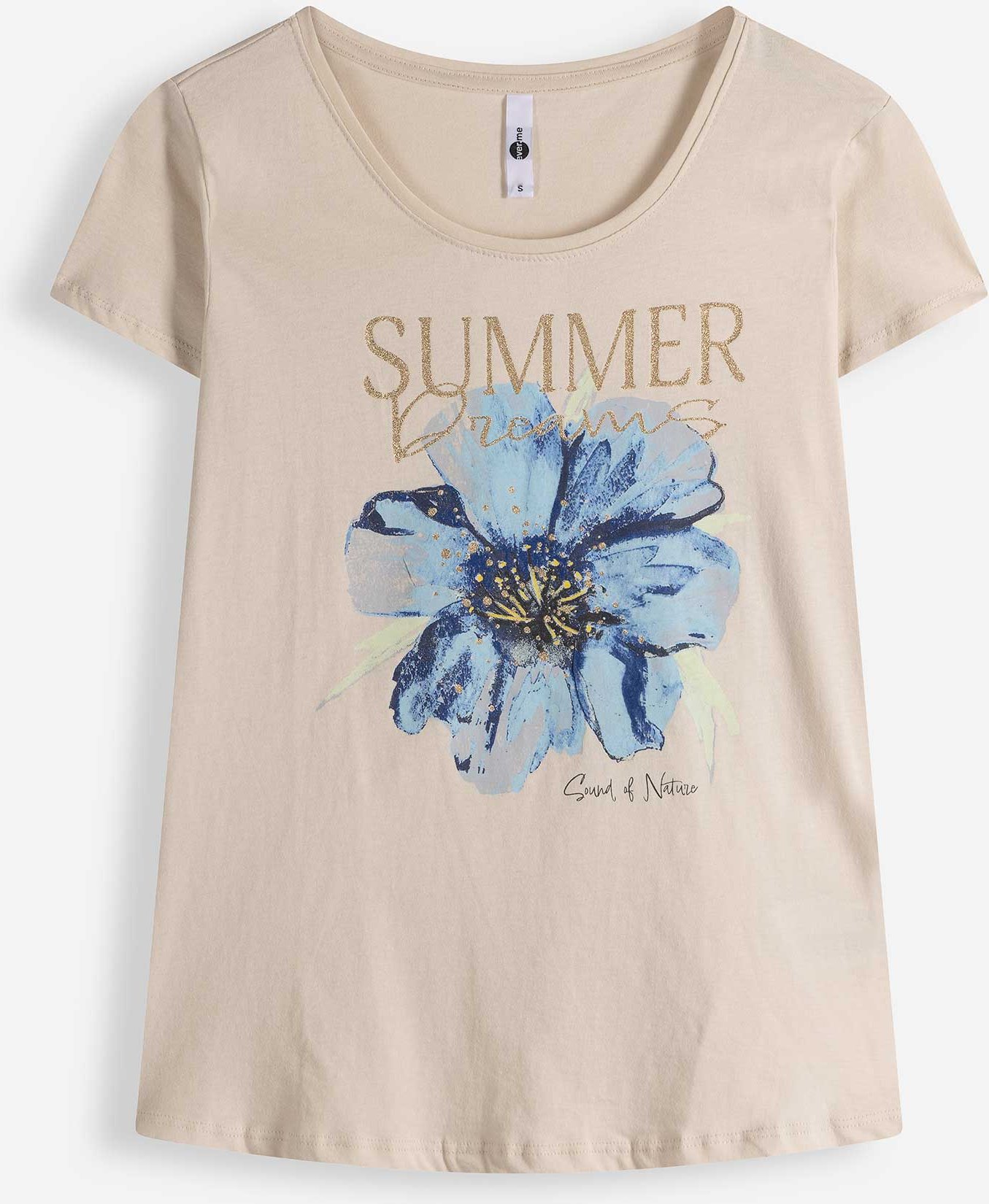 T-Shirt - Glitzerprint - weiß