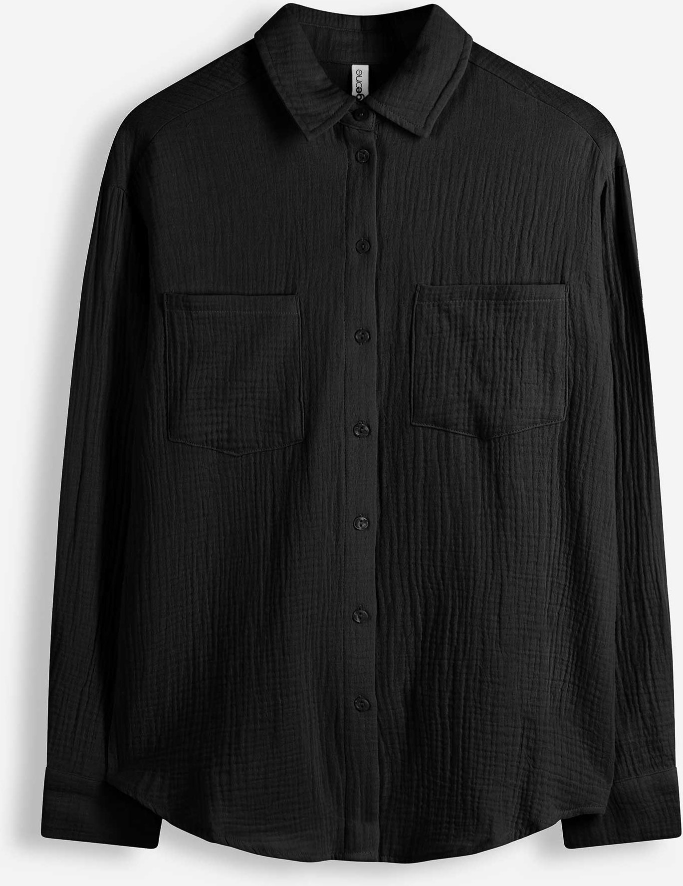 Bluse - einfarbig - schwarz