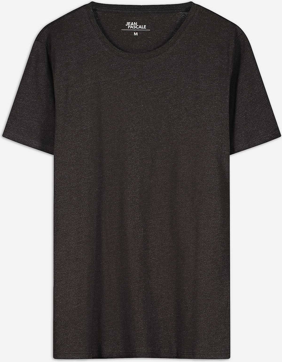 T-Shirt - Meliert - schwarz